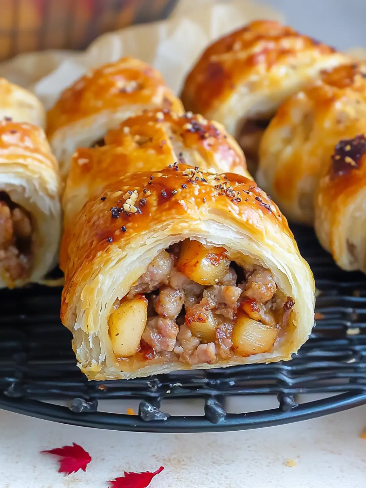 Pork & Apple Sausage Rolls: A Savory-Sweet Snack Delight 4 Pork & Apple Sausage Rolls
