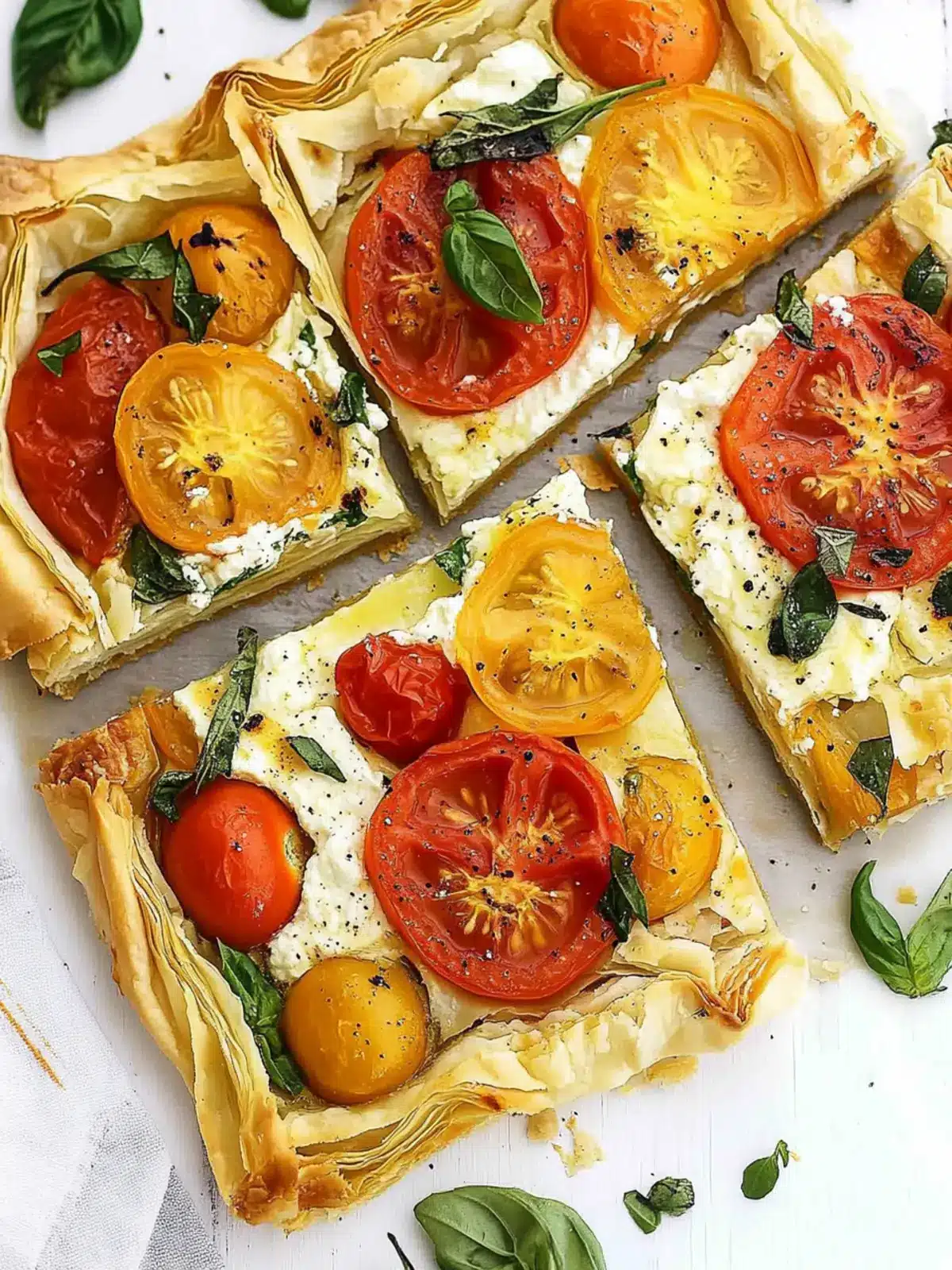 Savory Tomato Ricotta Phyllo Tart: Effortless Gourmet Delight 4 tomato ricotta phyllo tart
