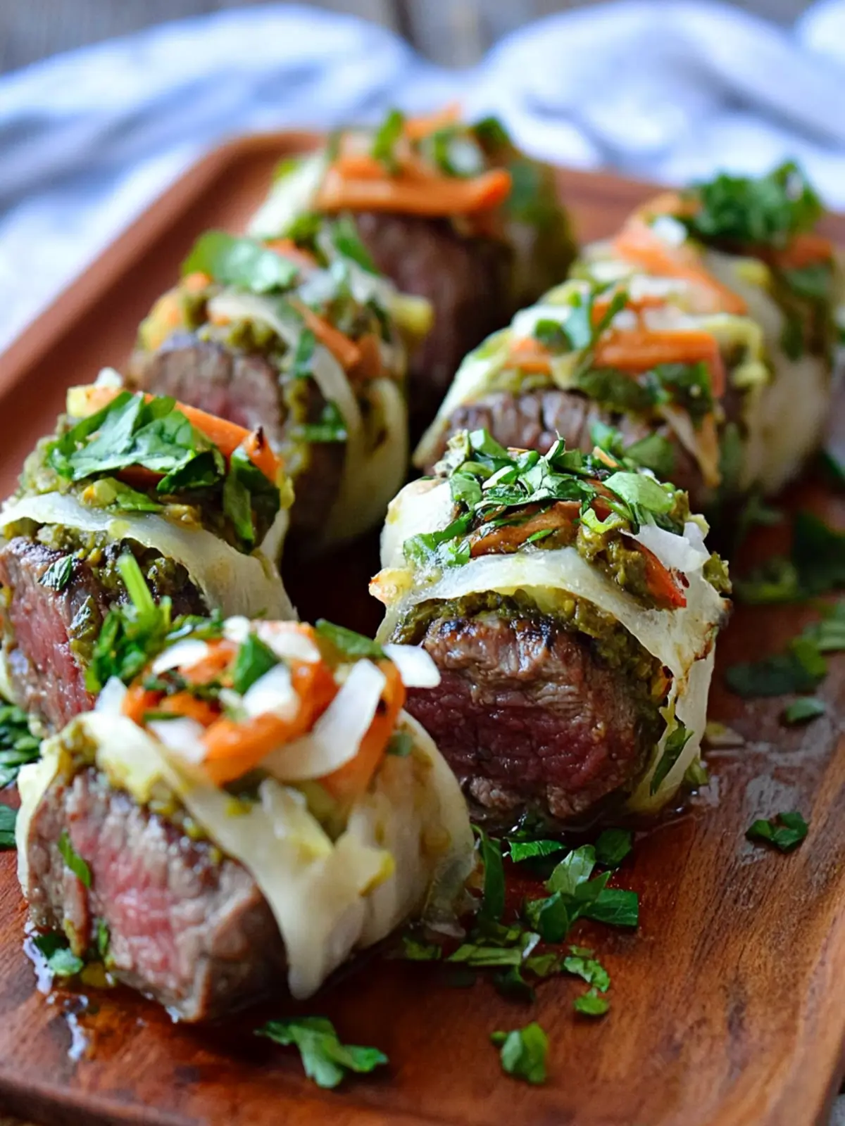 Hatch Green Chile Steak Roll Ups