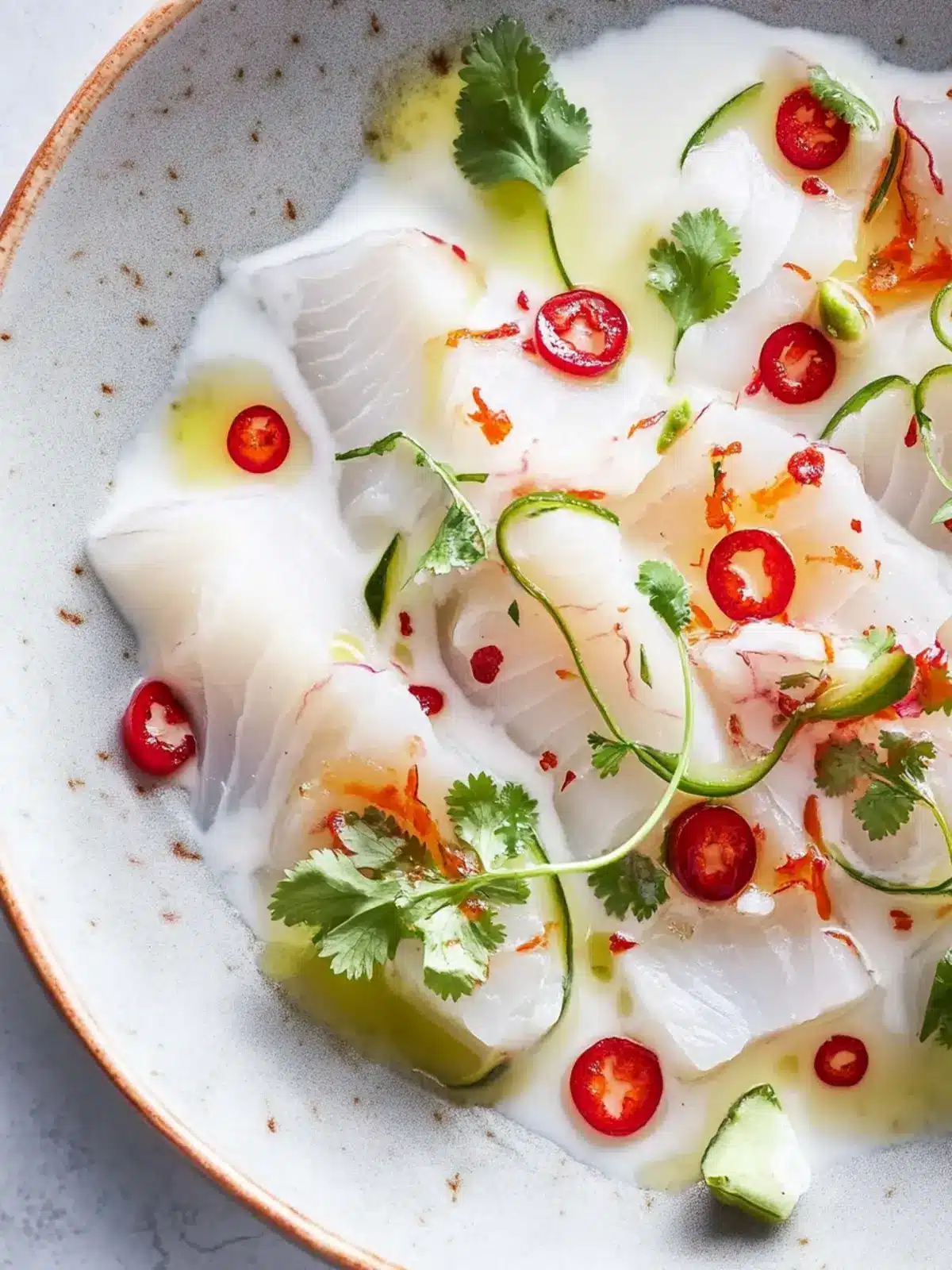 Kingfish Ceviche with Coconut Milk & Chilli Oil