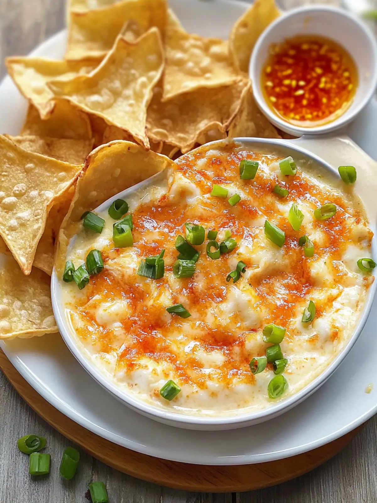 Delicious Crab Rangoon Dip with Crispy Wonton Chips Guide 4 Crab Rangoon Dip (With Wonton Chips)