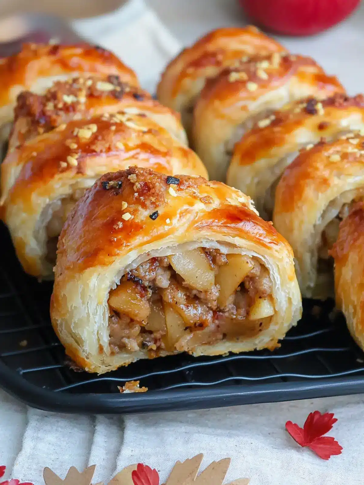 Pork & Apple Sausage Rolls: A Savory-Sweet Snack Delight 2 Pork & Apple Sausage Rolls