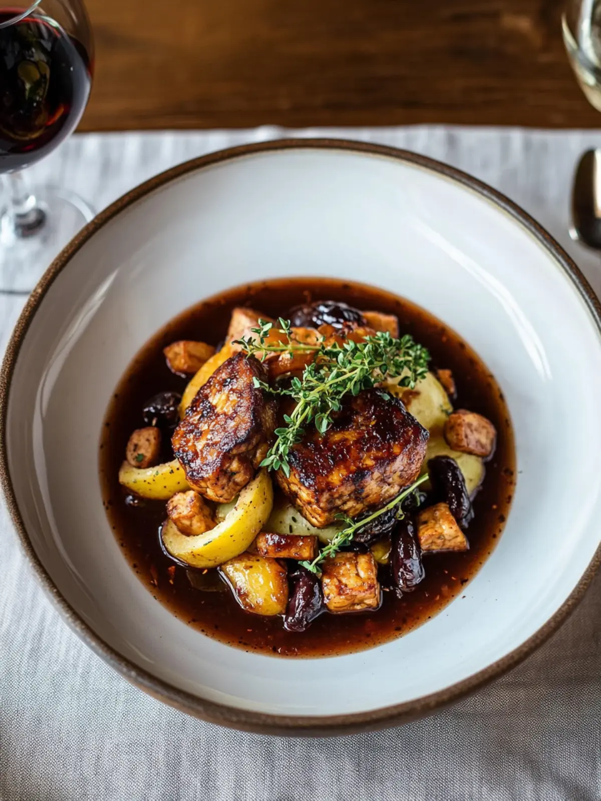 Vegan Tempeh Coq au Vin for Cozy Gourmet Nights 5 Vegan Tempeh “Coq au Vin”