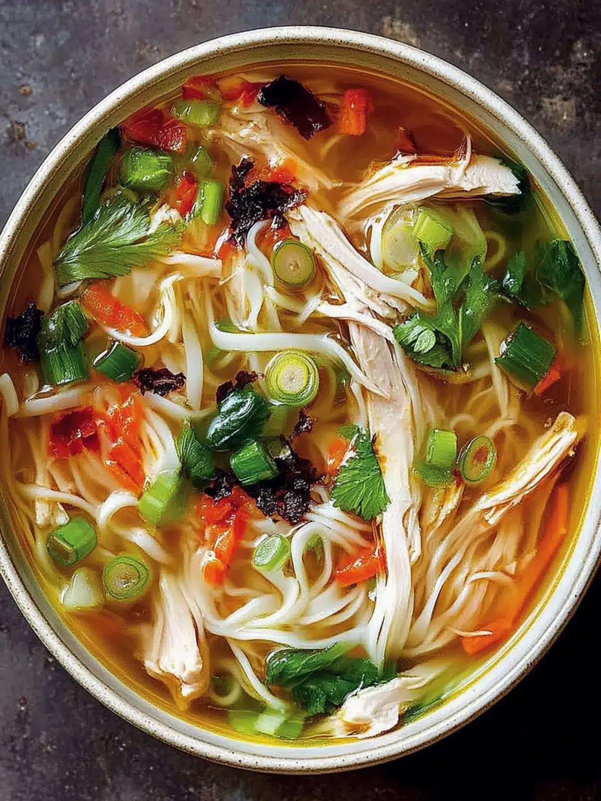 Ginger Garlic Chicken Noodle Soup