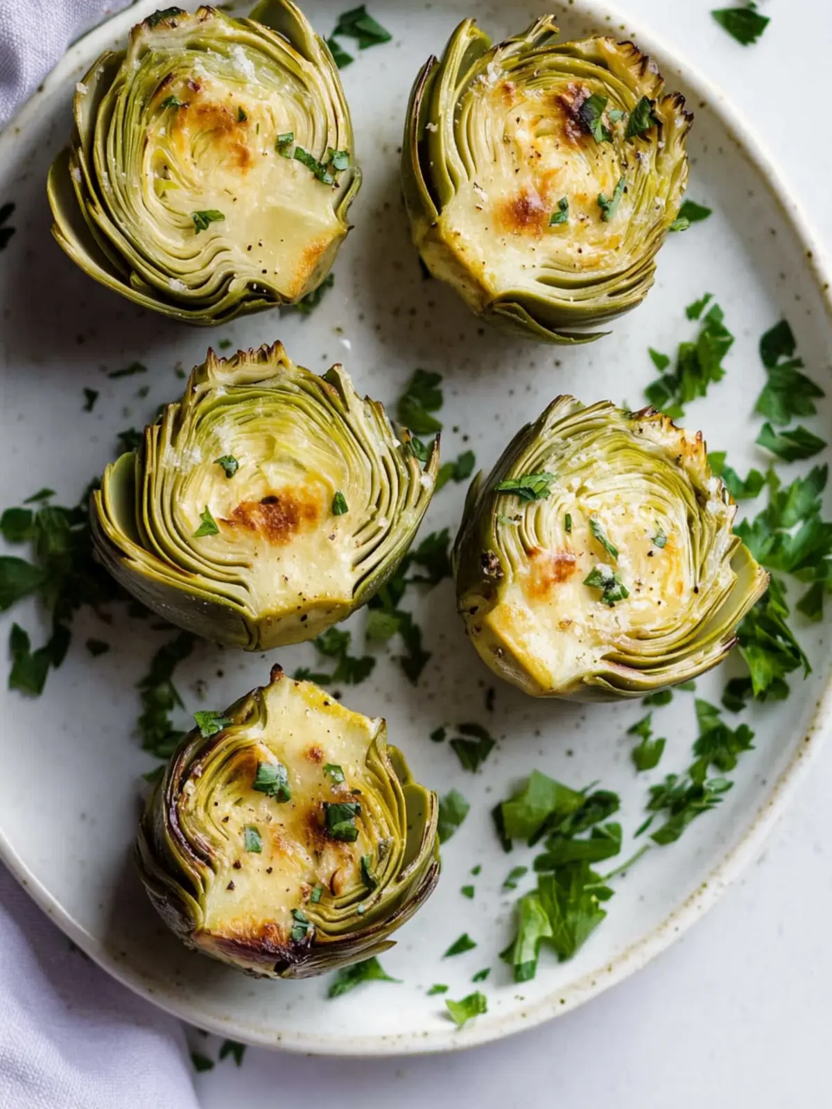 Delicious Artichoke Bottoms Stuffed with Cheesy Goodness 5 Artichoke Bottoms