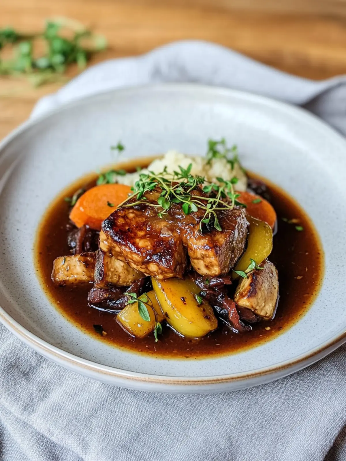 Vegan Tempeh Coq au Vin for Cozy Gourmet Nights 2 Vegan Tempeh “Coq au Vin”