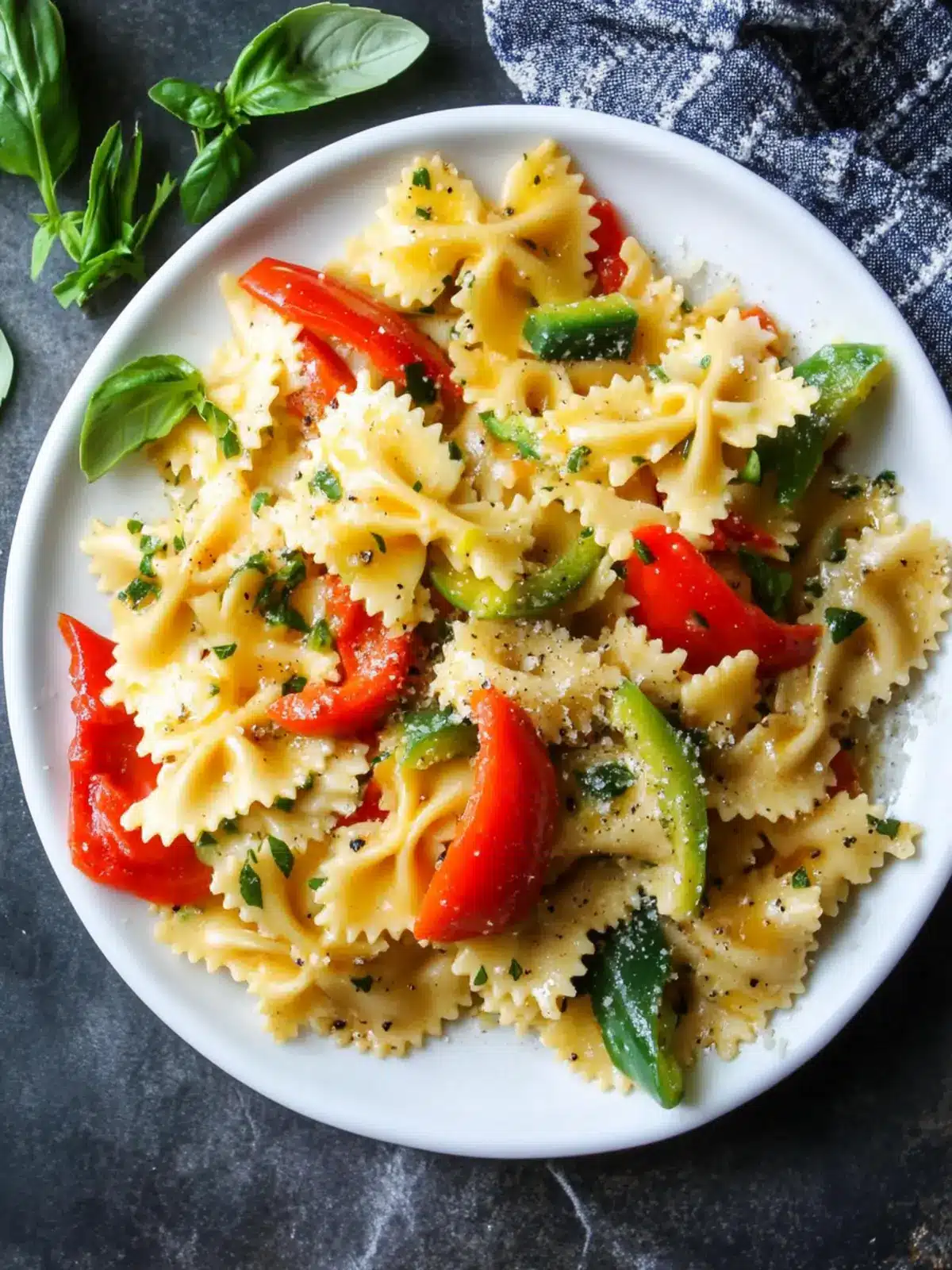 Garlic and Roasted Bell Pepper Farfalle in Just 25 Minutes 4 Garlic and Roasted Bell Pepper Farfalle