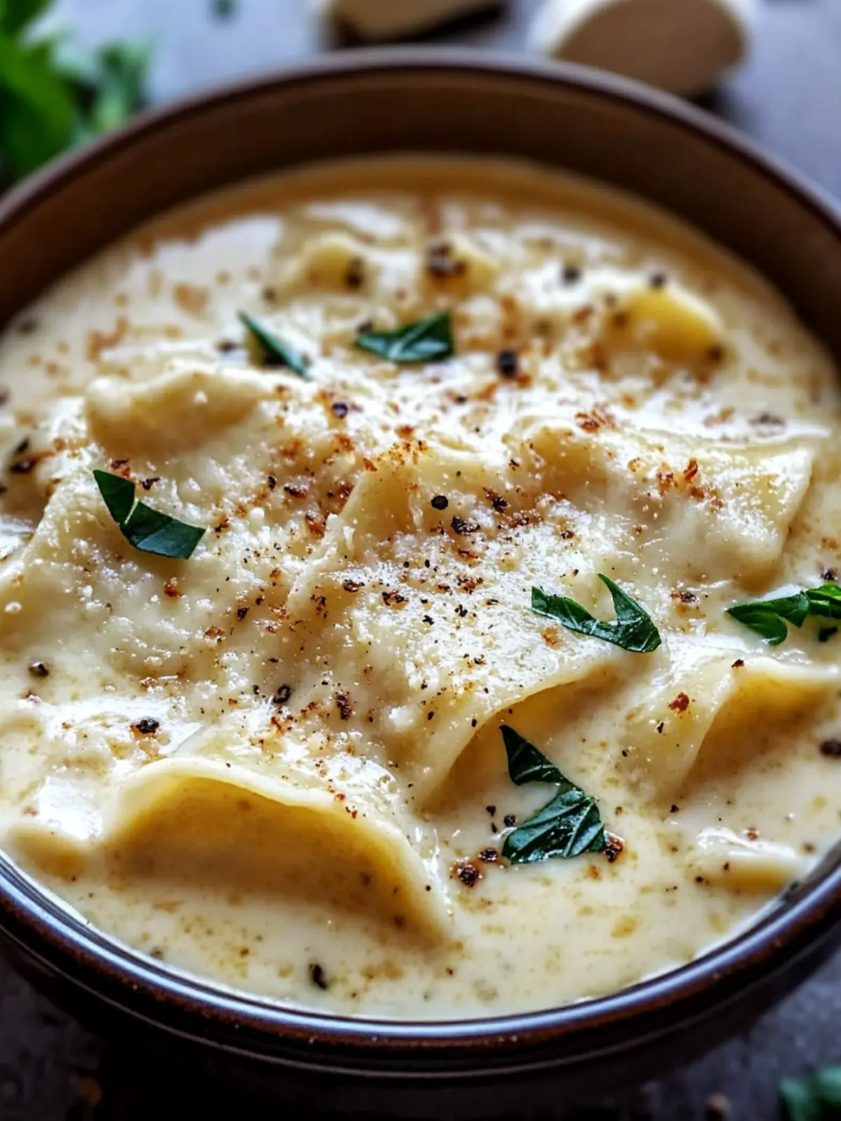 Alfredo Lasagna Soup