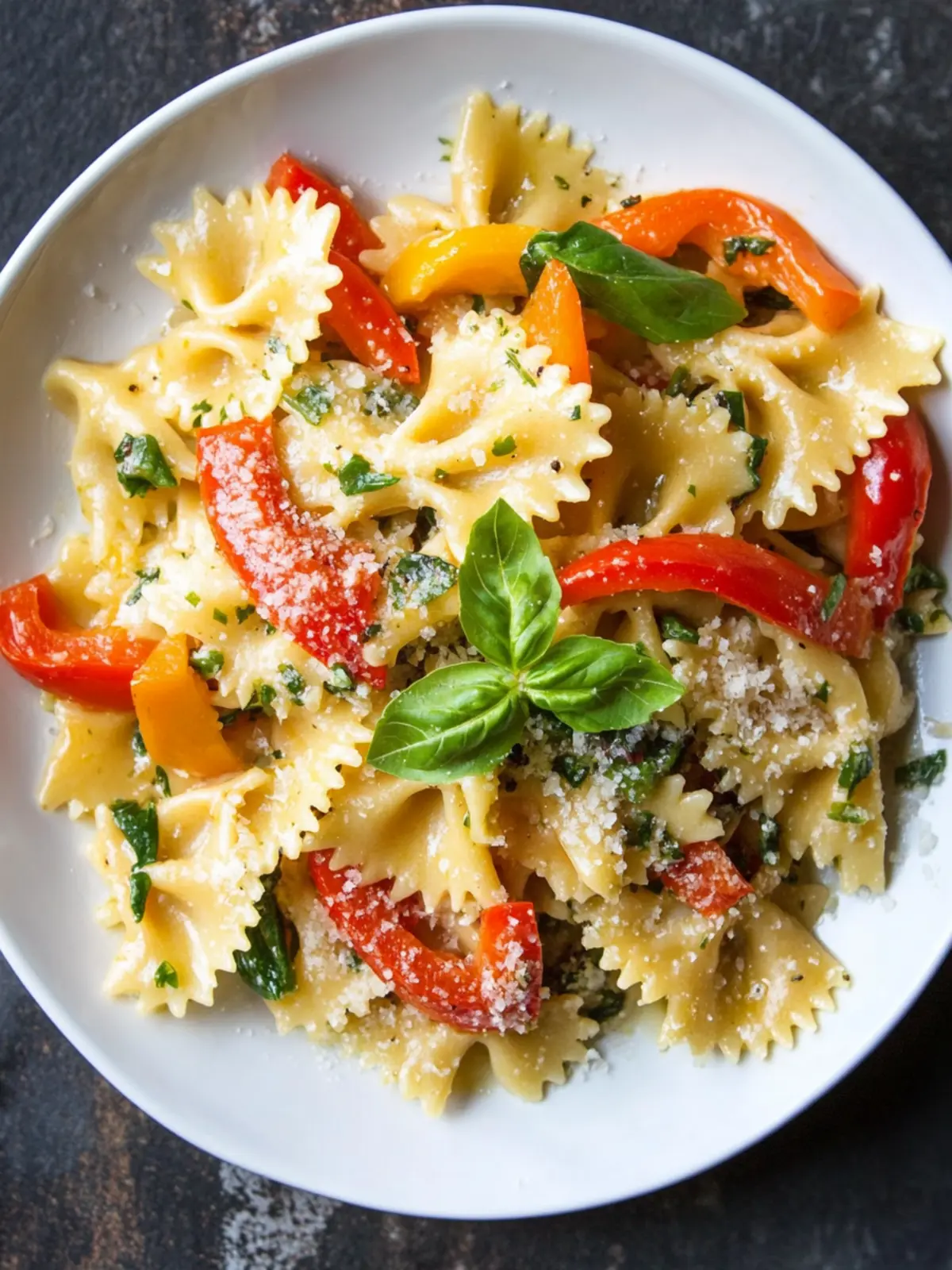 Garlic and Roasted Bell Pepper Farfalle in Just 25 Minutes 2 Garlic and Roasted Bell Pepper Farfalle