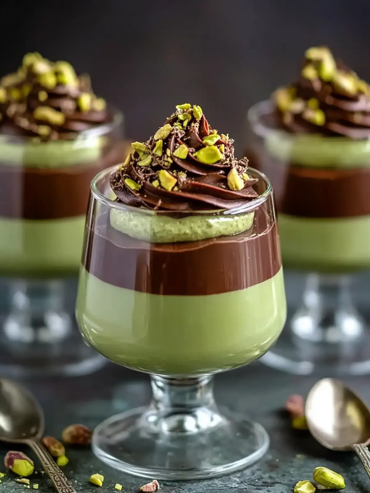 Indulge in Decadent Pistachio Mousse with Rich Chocolate Ganache 4 Decadent Pistachio Mousse with Rich Chocolate Ganache