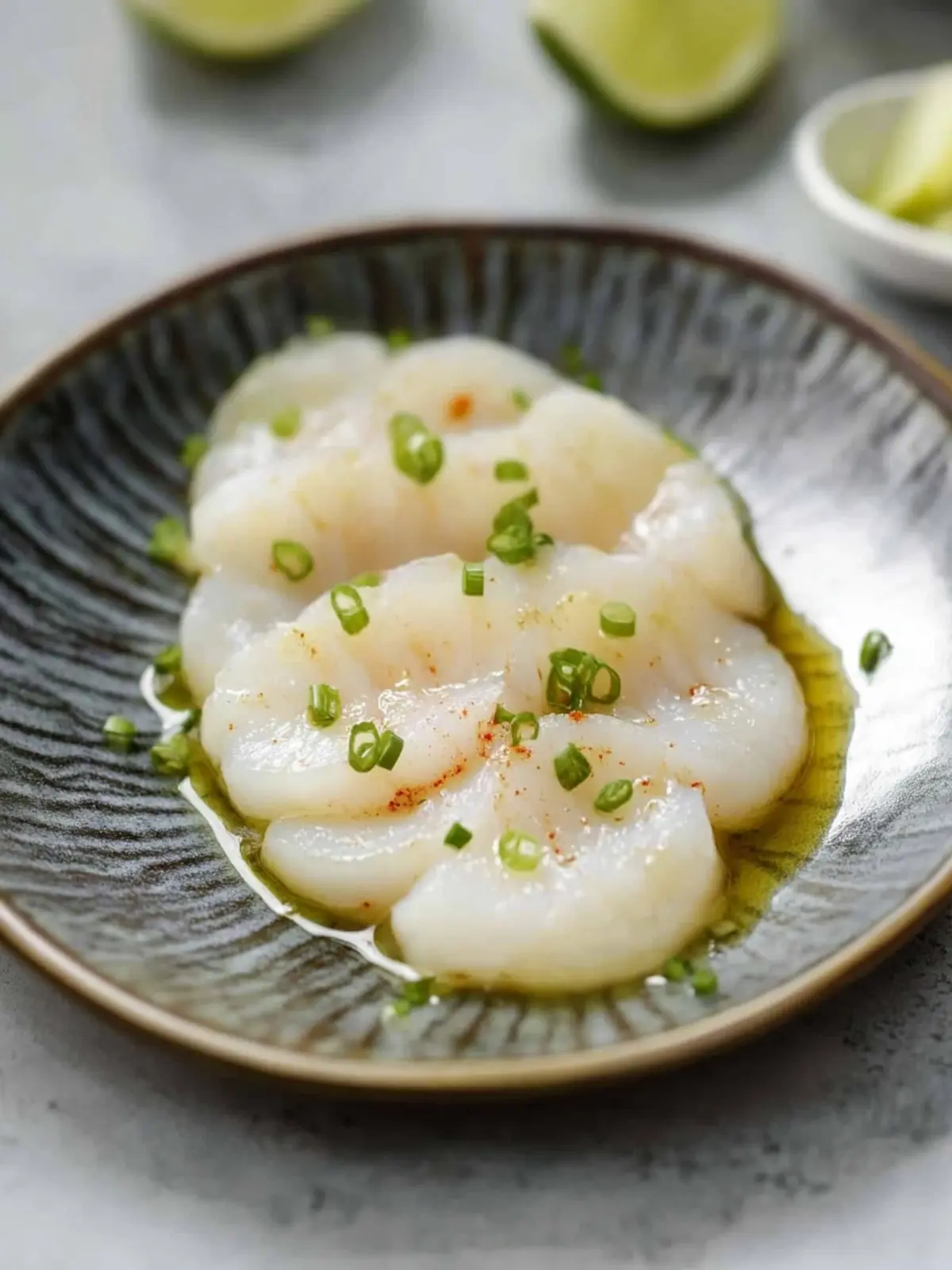 Quick and Fresh 10-Minute Scallop Crudo with Soy, Lime, & Ginger 3 10-Minute Scallop Crudo with Soy, Lime, & Ginger