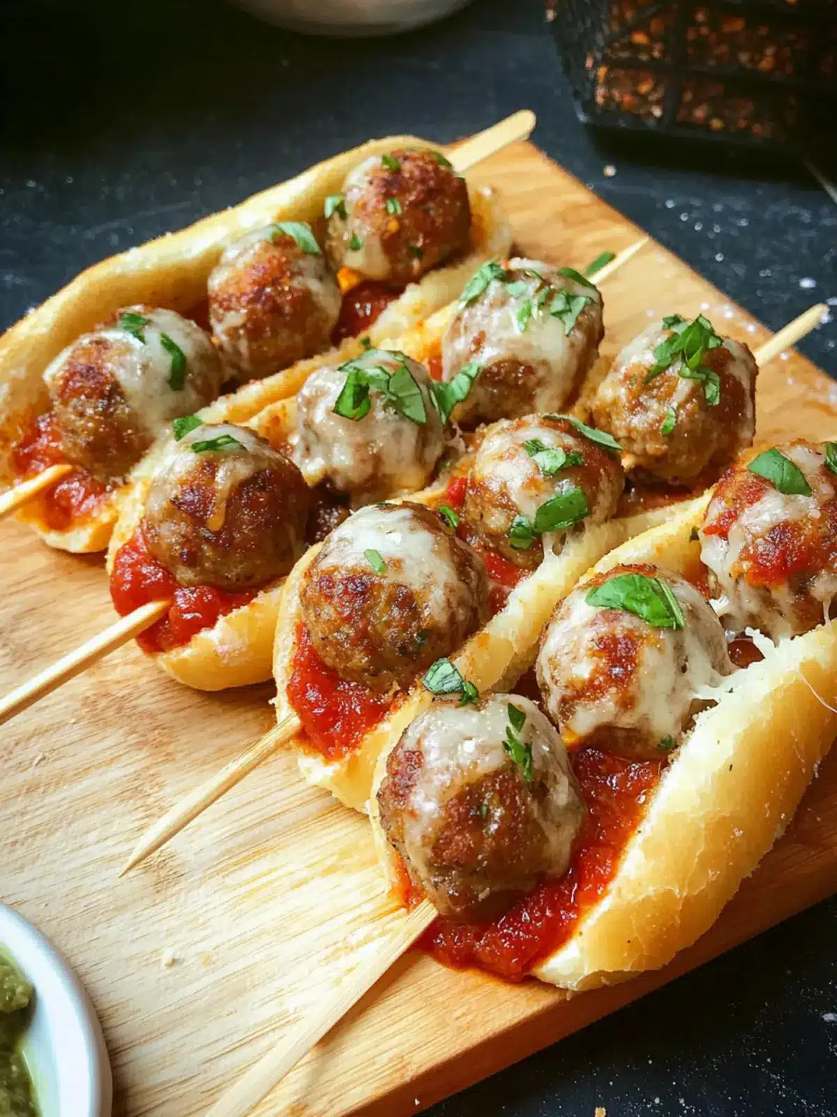 Meatball Subs on a Stick: A Cheesy Family-Friendly Delight 2 Meatball Subs on a Stick