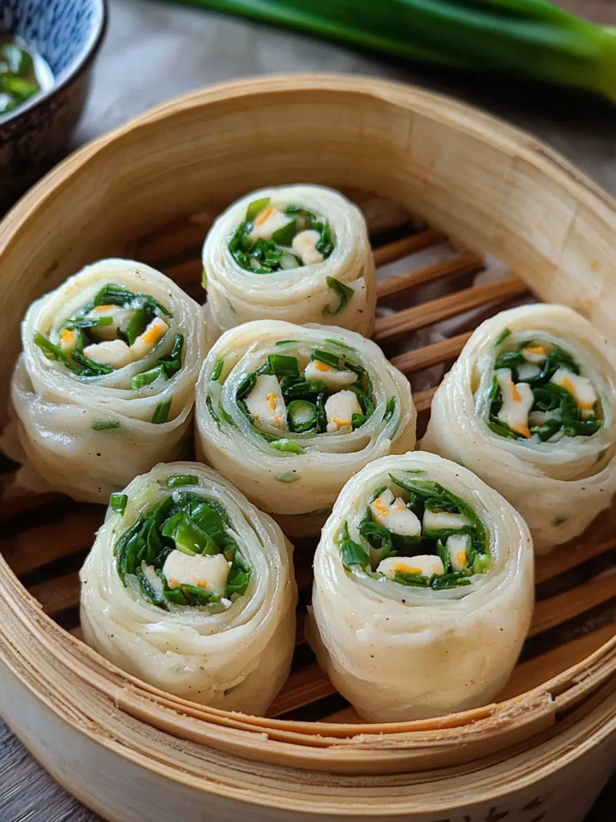 Delicious Chinese Flower Rolls with Scallions (Hua Juan) Recipe 2 Chinese flower rolls with scallions (Hua Juan)