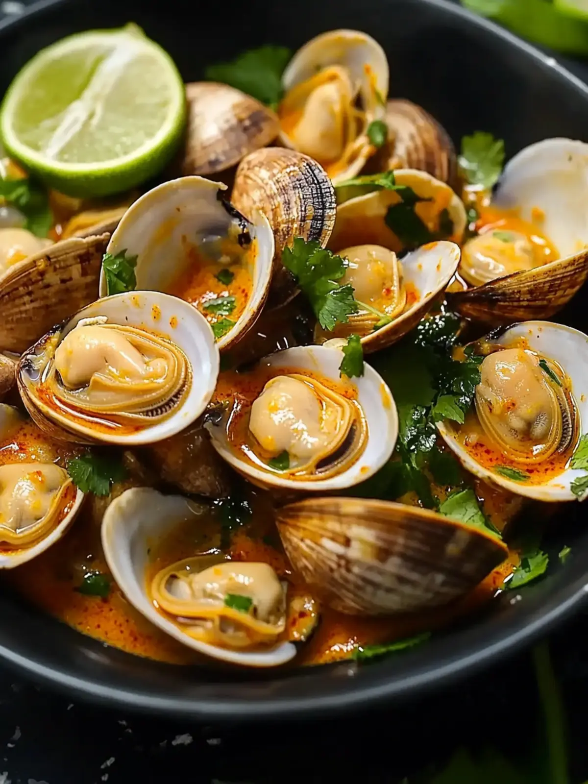 Delicious Red Curry, Coconut, and Ginger Infused Steamed Clams 3 Red Curry, Coconut, and Ginger Infused Steamed Clams