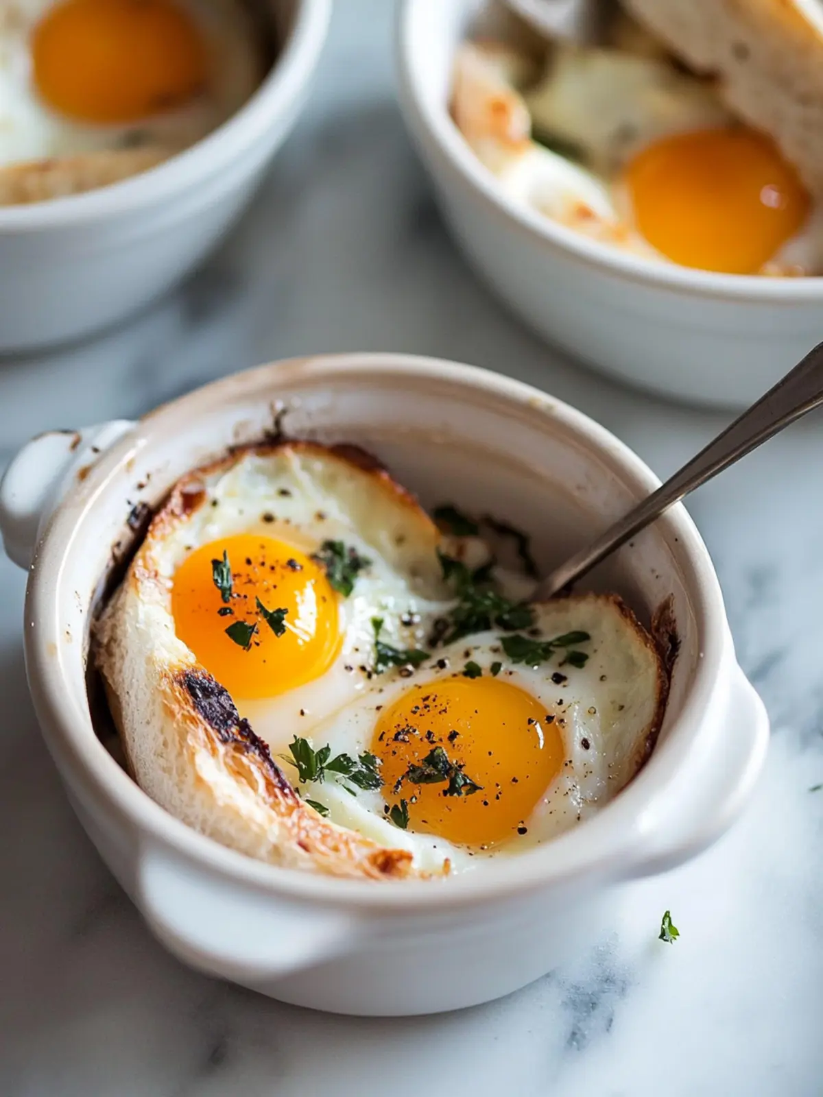 Oeufs en Cocottes (Eggs Baked in Little Dishes)