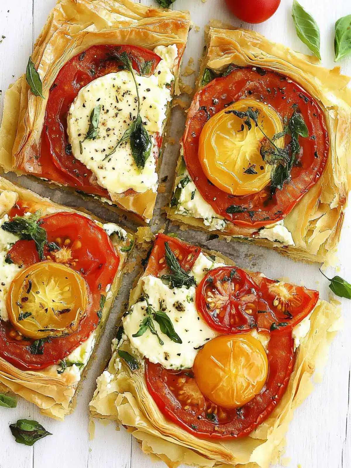 Savory Tomato Ricotta Phyllo Tart: Effortless Gourmet Delight 3 tomato ricotta phyllo tart