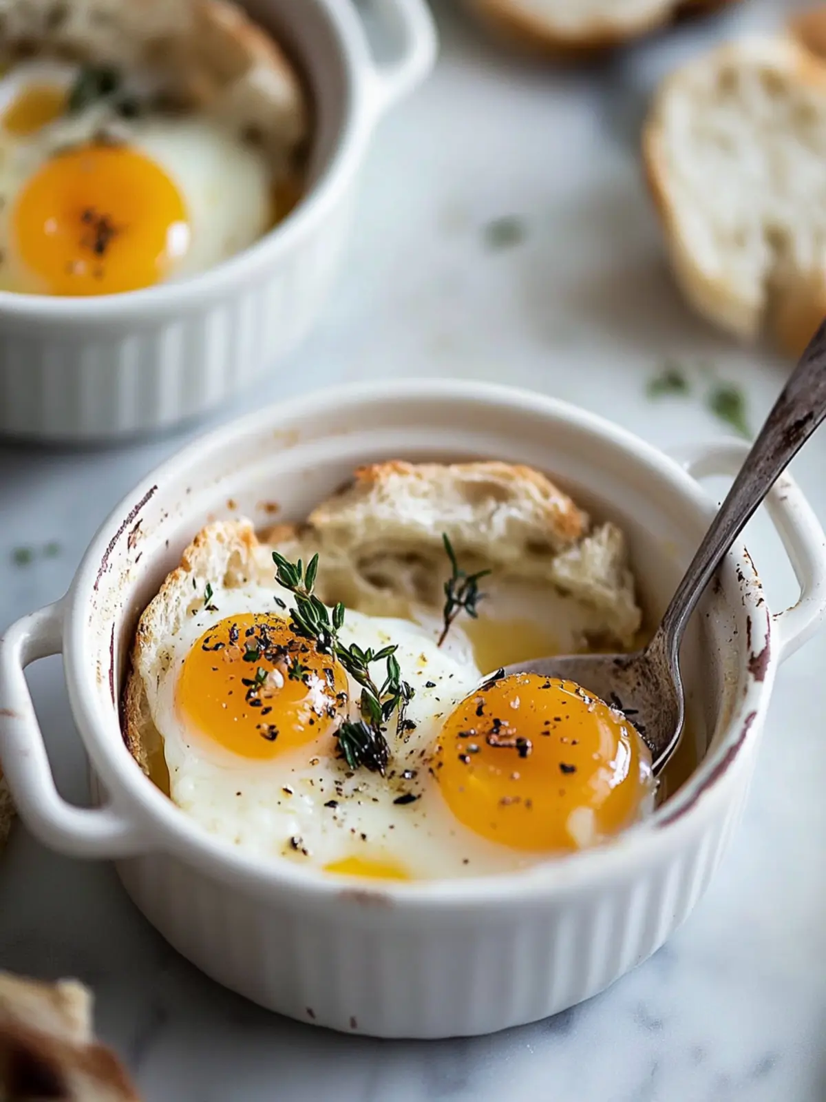 Oeufs en Cocottes: Savory Baked Eggs for Your Brunch Bliss 2 Oeufs en Cocottes (Eggs Baked in Little Dishes)