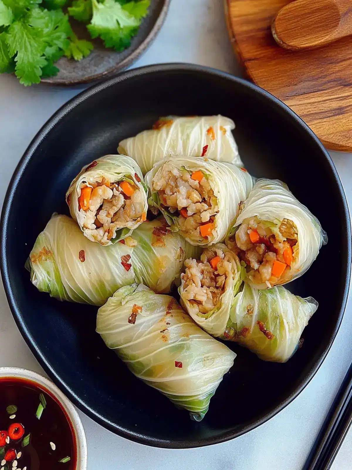 Savory Vegan Cabbage Rolls: Delicious Asian-Inspired Wraps 3 Vegan Cabbage Rolls (Asian-Inspired Wraps)