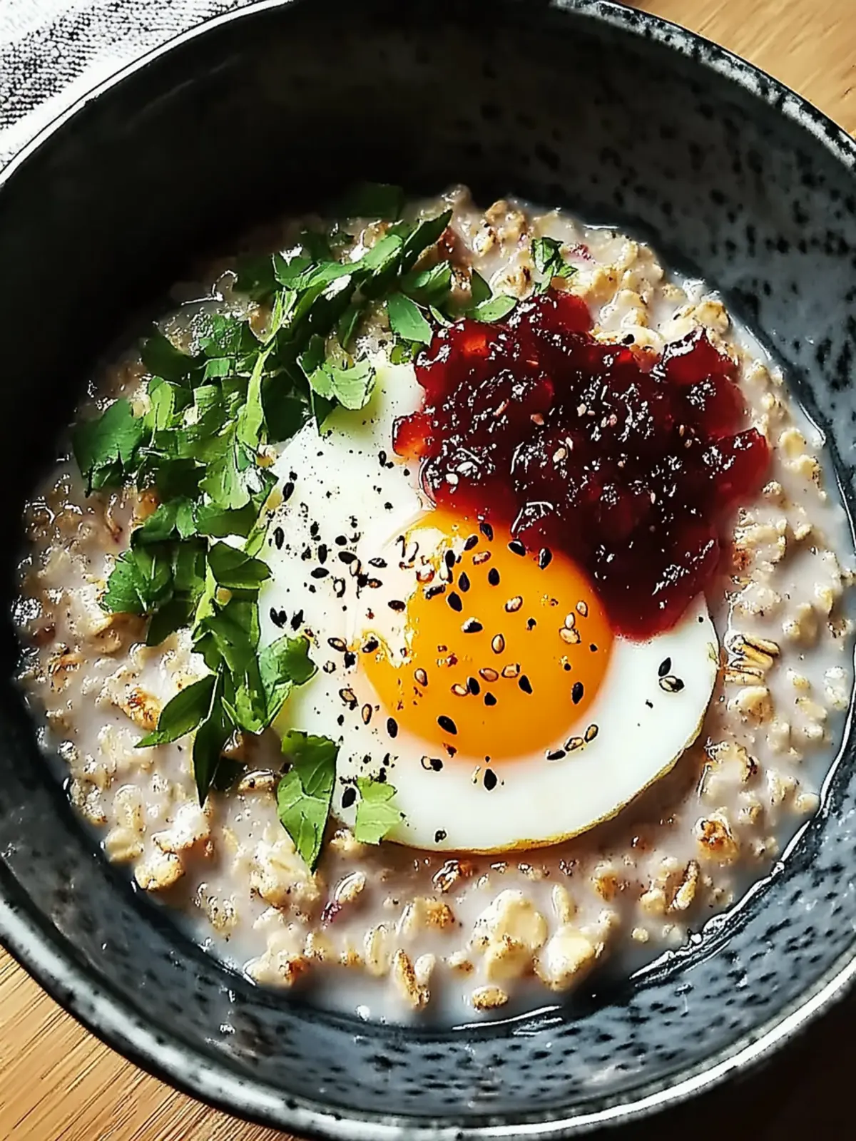 Savory Miso Oatmeal with a Jammy Egg: Cozy Comfort Bowl 2 Savory Miso Oatmeal with a Jammy Egg