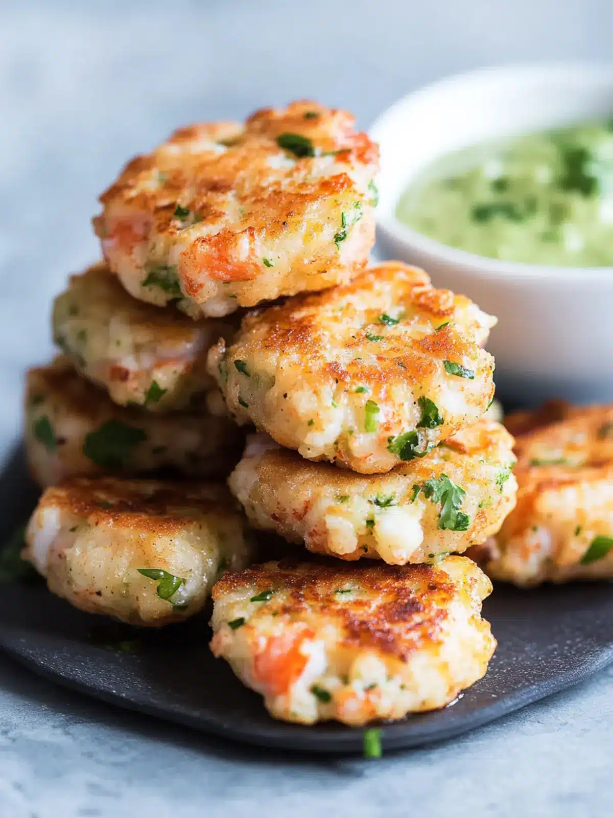 Delicious Shrimp Cakes With Cilantro Lime Sauce in Minutes 5 Shrimp Cakes With Cilantro Lime Sauce