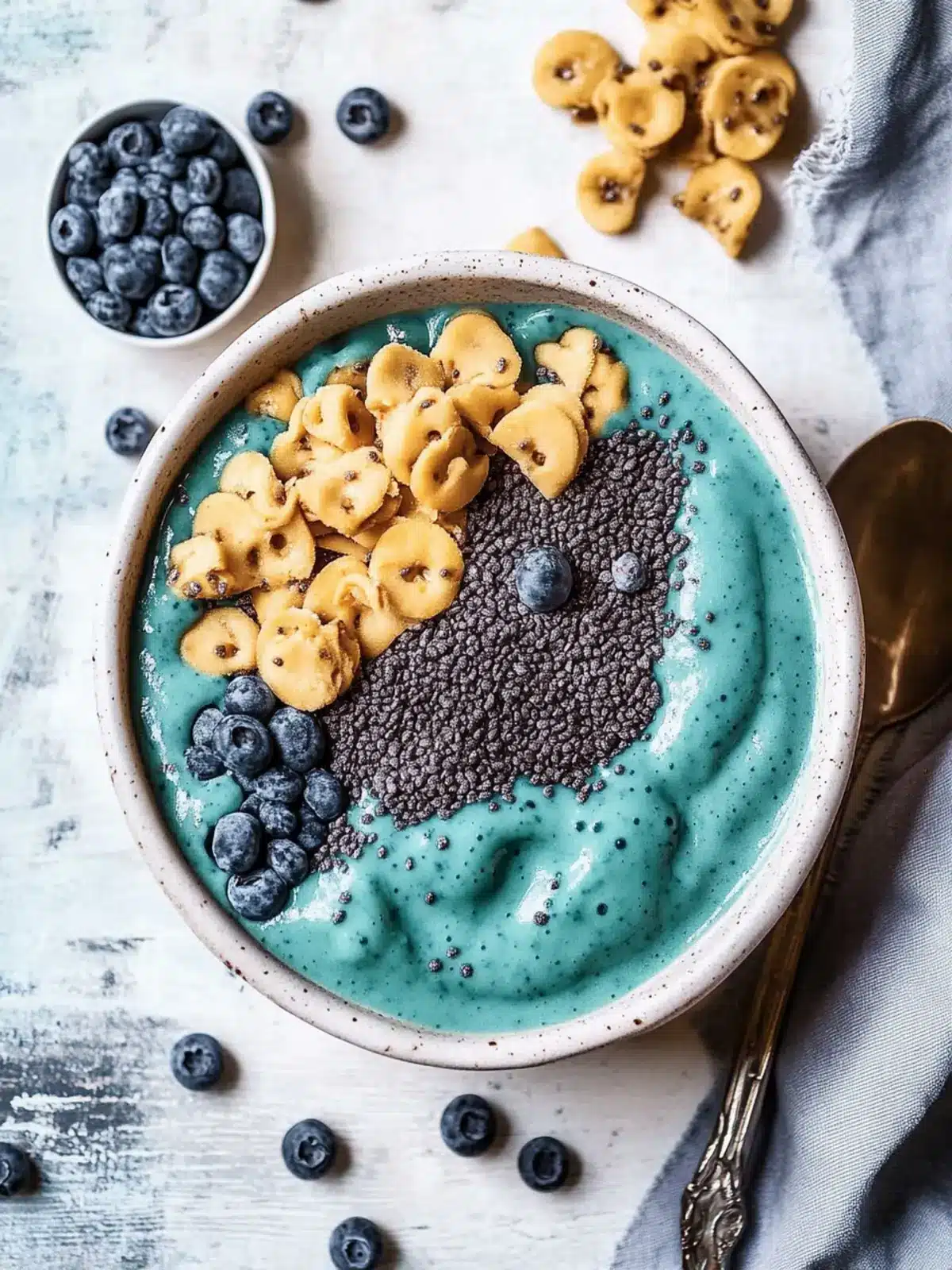 Cookie Monster Blue Spirulina Smoothie Bowl for a Fun Breakfast 4 Cookie Monster Blue Spirulina Smoothie Bowl