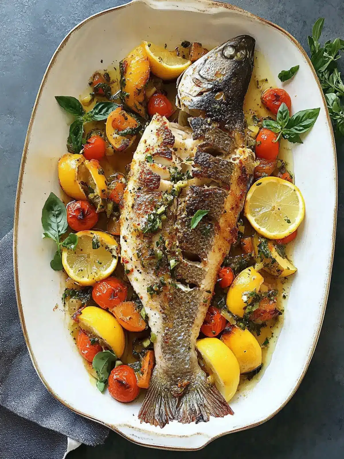 Oven Baked Mediterranean Branzino: Healthy, Flavorful Delight 5 Oven Baked Mediterranean Branzino (Sea-Bass)