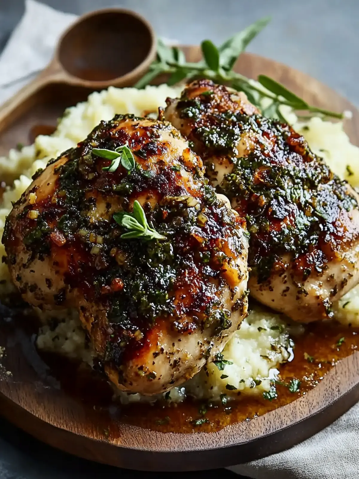 Savory Garlic Herb Chicken with Creamy Mashed Potatoes Bliss 3 Garlic Herb Chicken