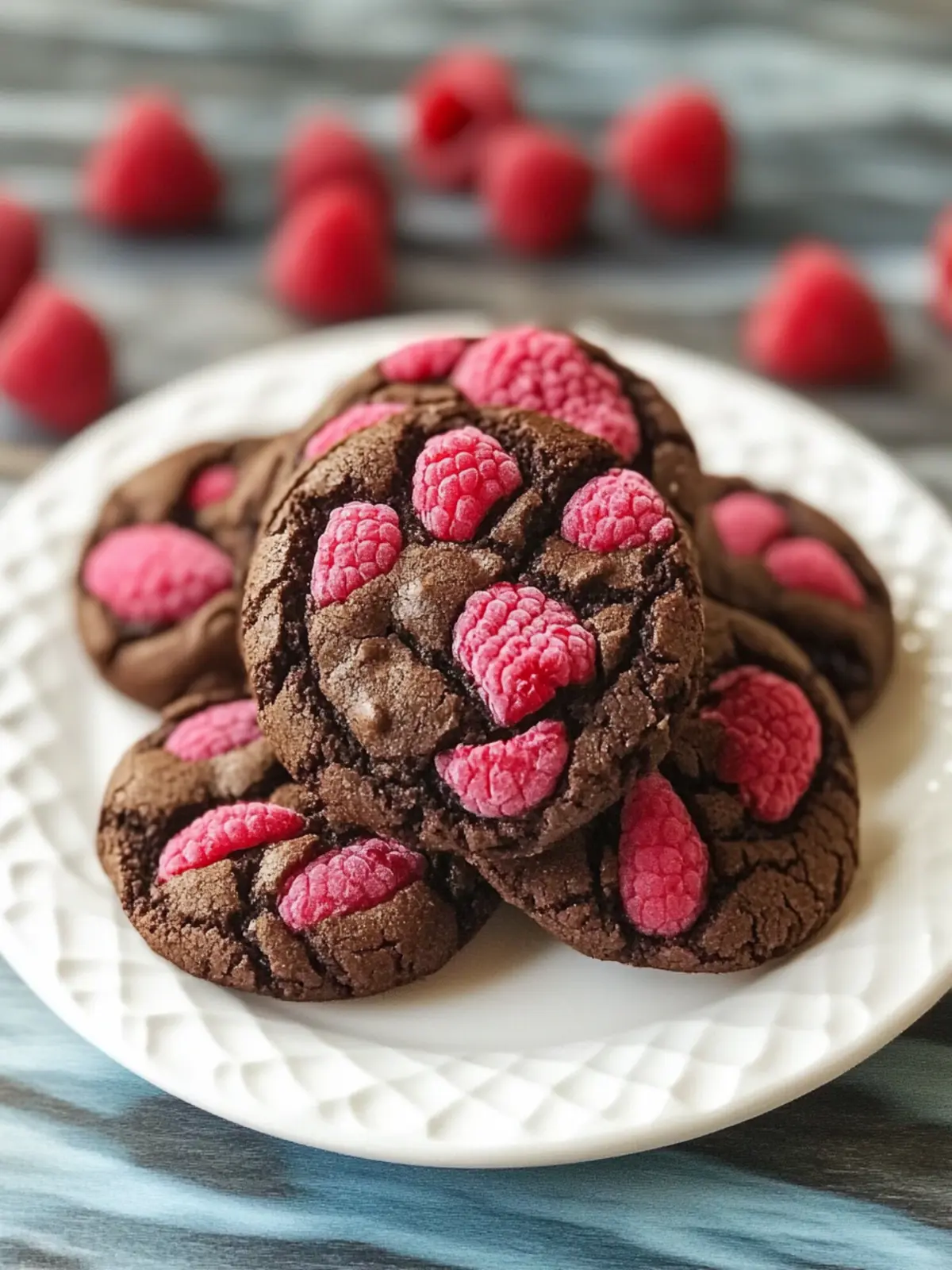 Raspberry Dark Chocolate Cookies: Irresistibly Sweet & Easy! 4 Raspberry Dark Chocolate Cookies