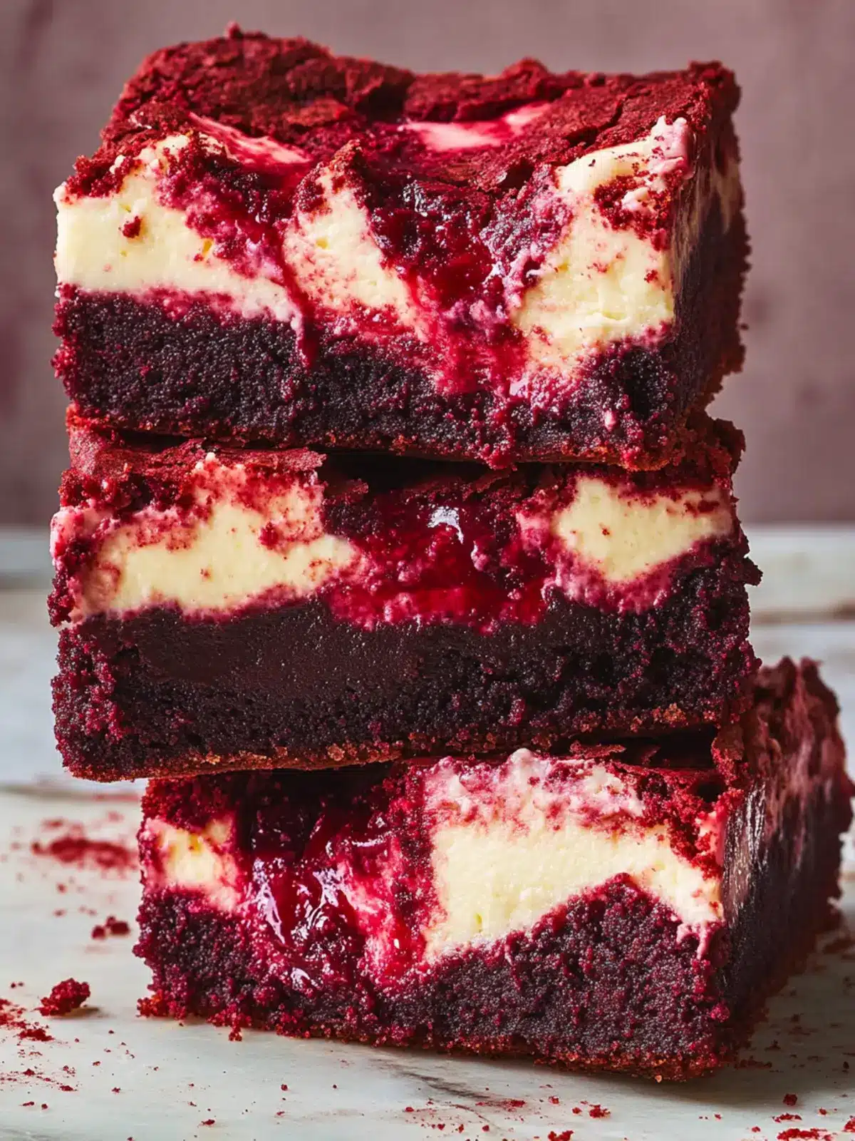 Red Velvet Cheesecake Brownies