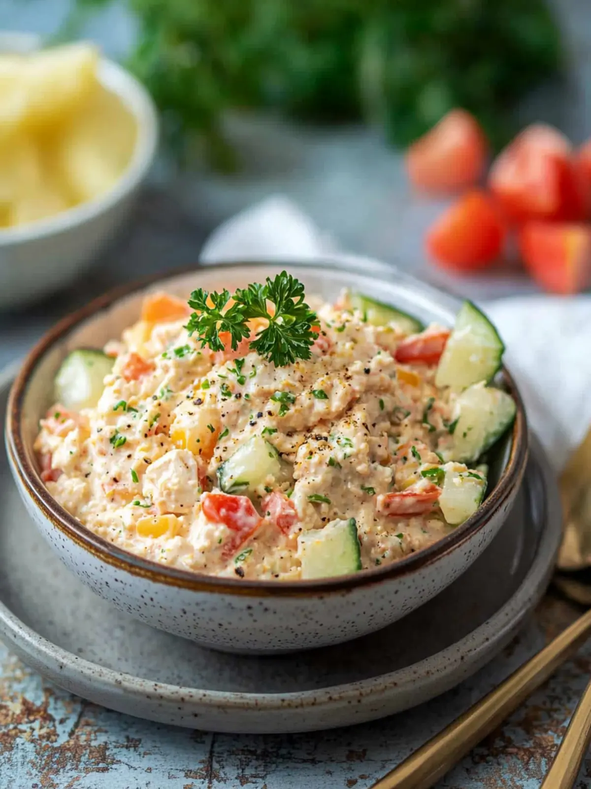 Easy Tuna Cottage Cheese Salad: Protein-Packed Delight 2 Easy Tuna Cottage Cheese Salad (High Protein Tuna Spread)