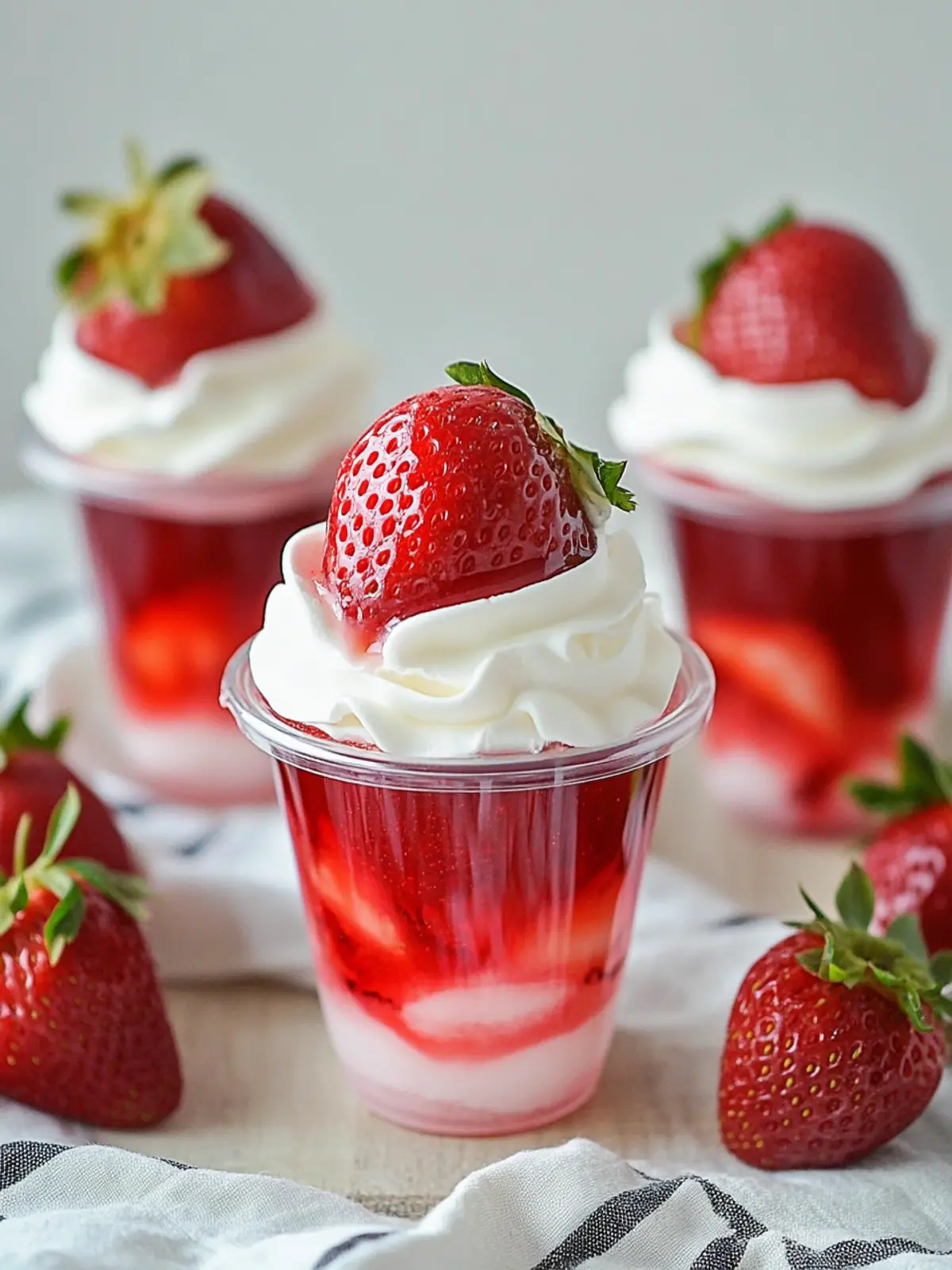 Strawberry Jello Parfaits: A Refreshing No-Bake Delight 3 Strawberry Jello Parfaits