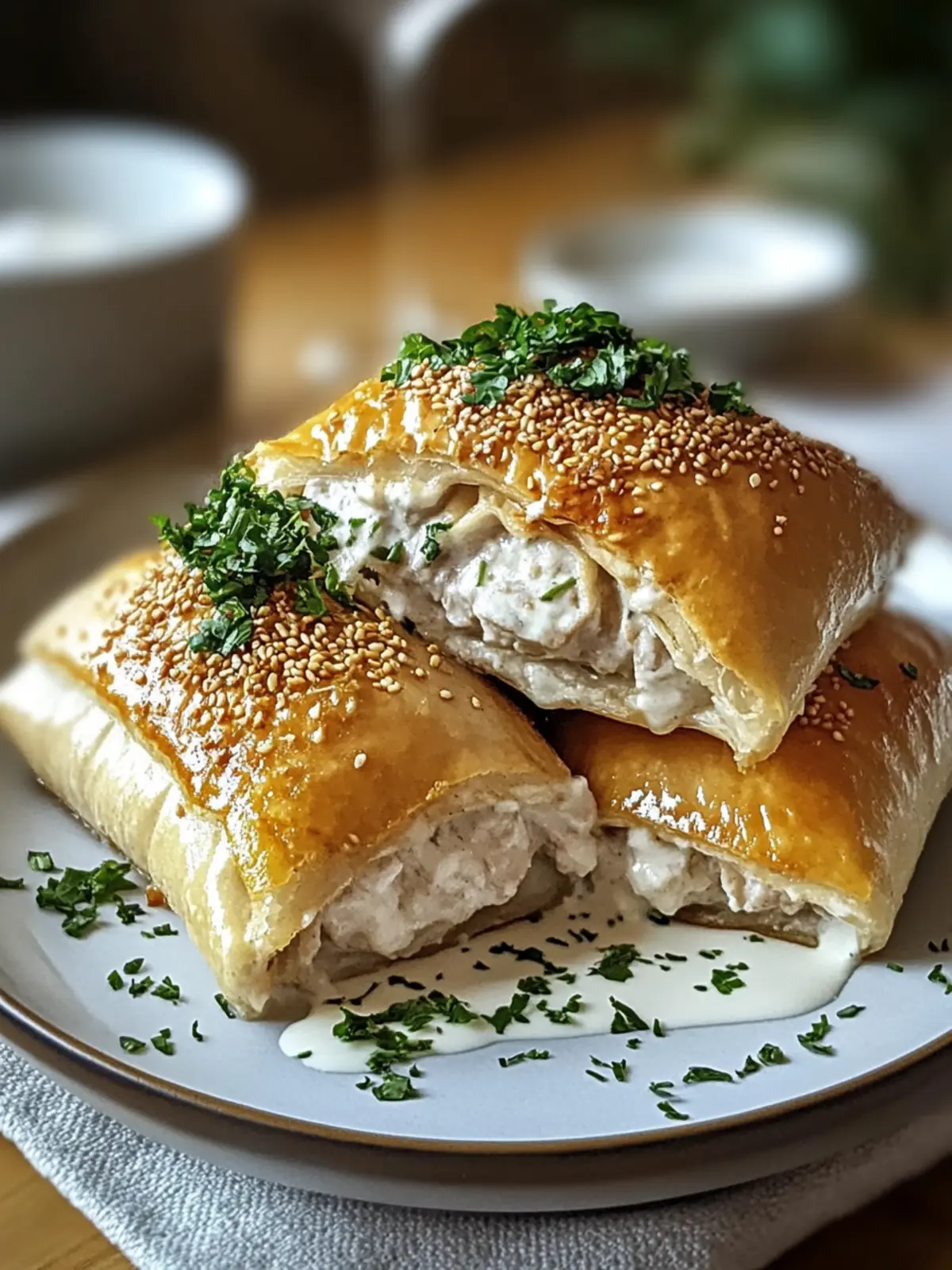 Delicious Chicken Pillows with Creamy Parmesan Sauce You’ll Love 4 Chicken Pillows