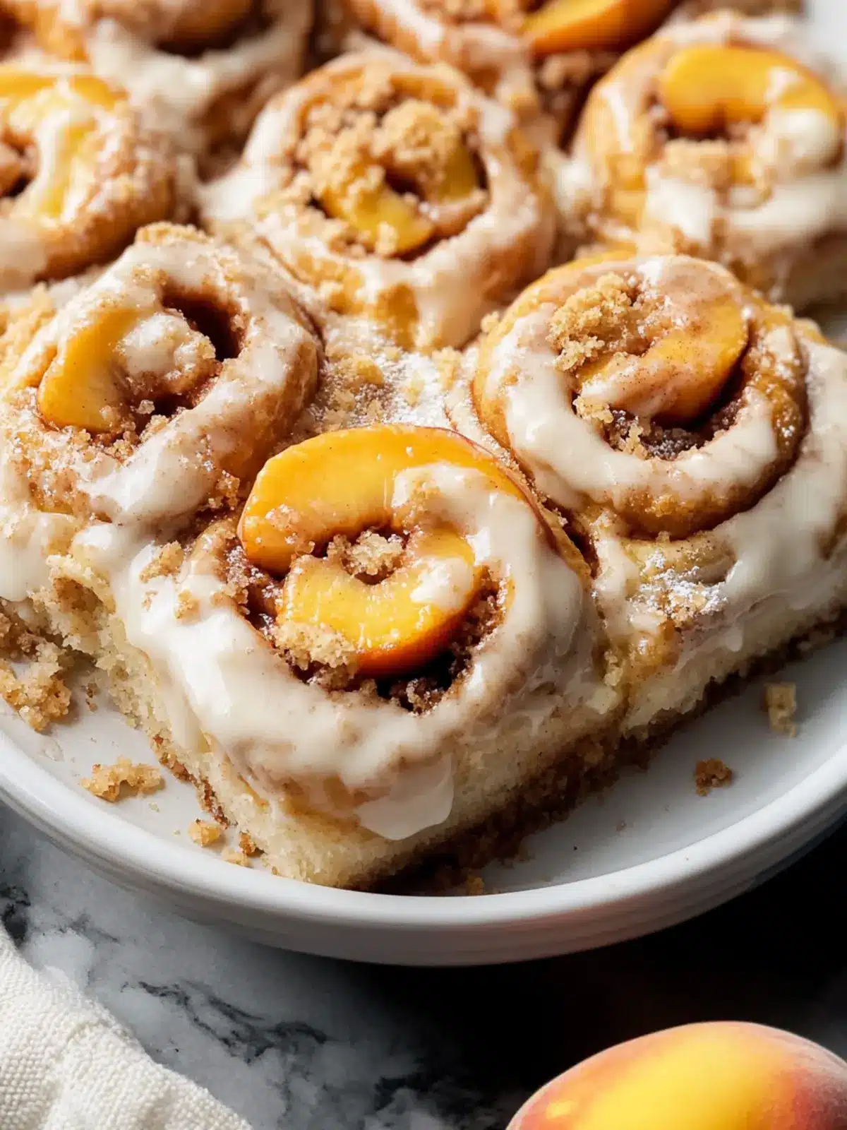 Peach Cobbler Cinnamon Rolls: A Southern Breakfast Delight 2 Peach Cobbler Cinnamon Rolls