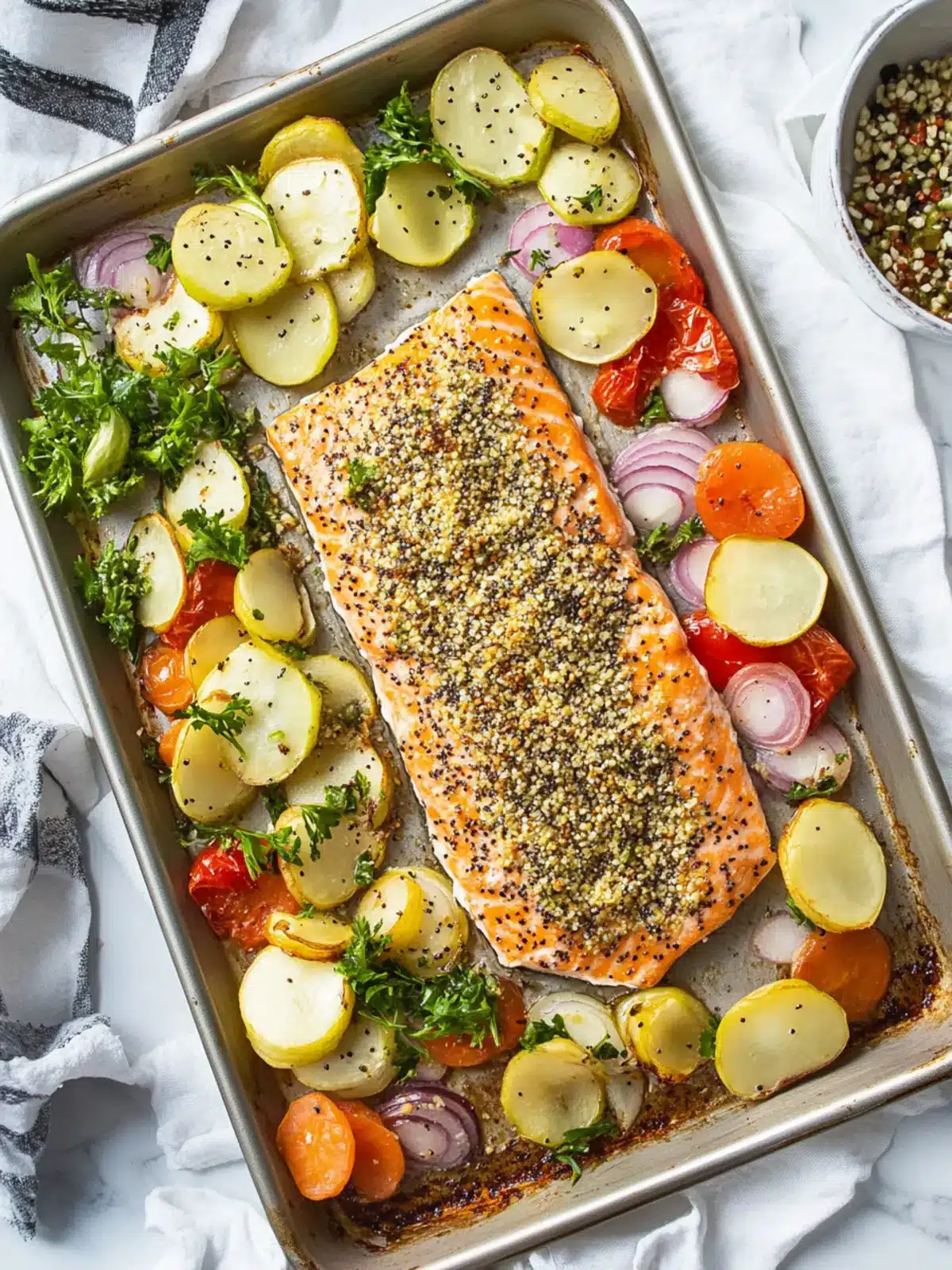 Everything Bagel Sheet Pan Salmon: Quick & Healthy Delight 5 Everything Bagel Sheet Pan Salmon