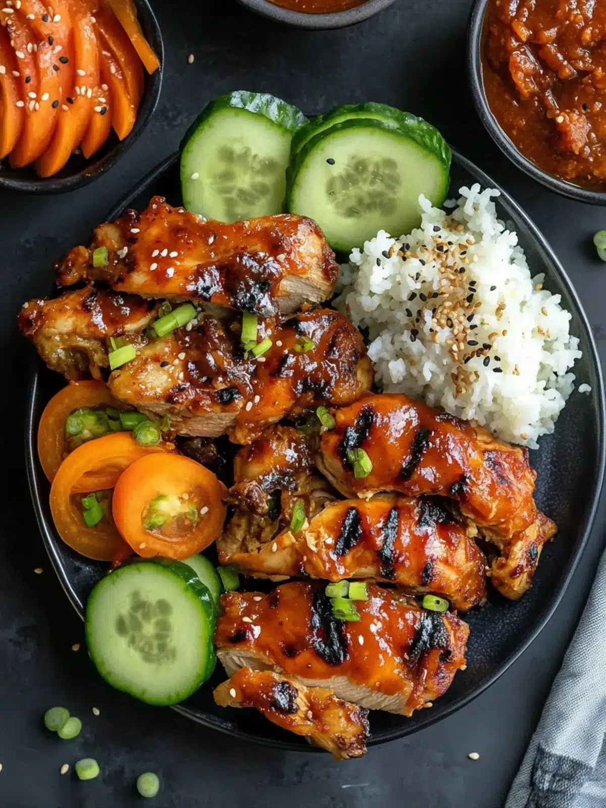 Korean BBQ Chicken with Leftover Rotisserie Chicken