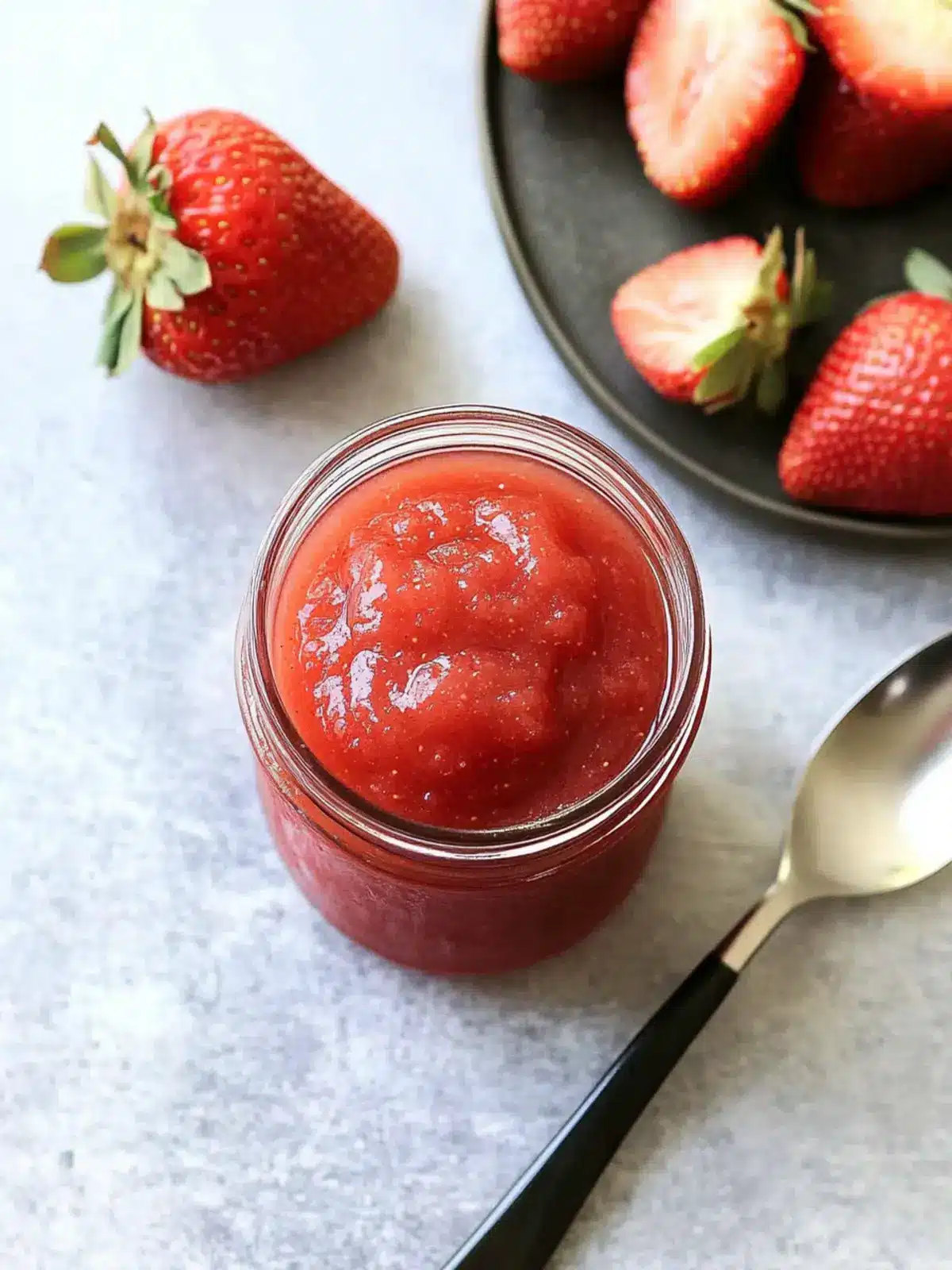 Homemade Strawberry Applesauce