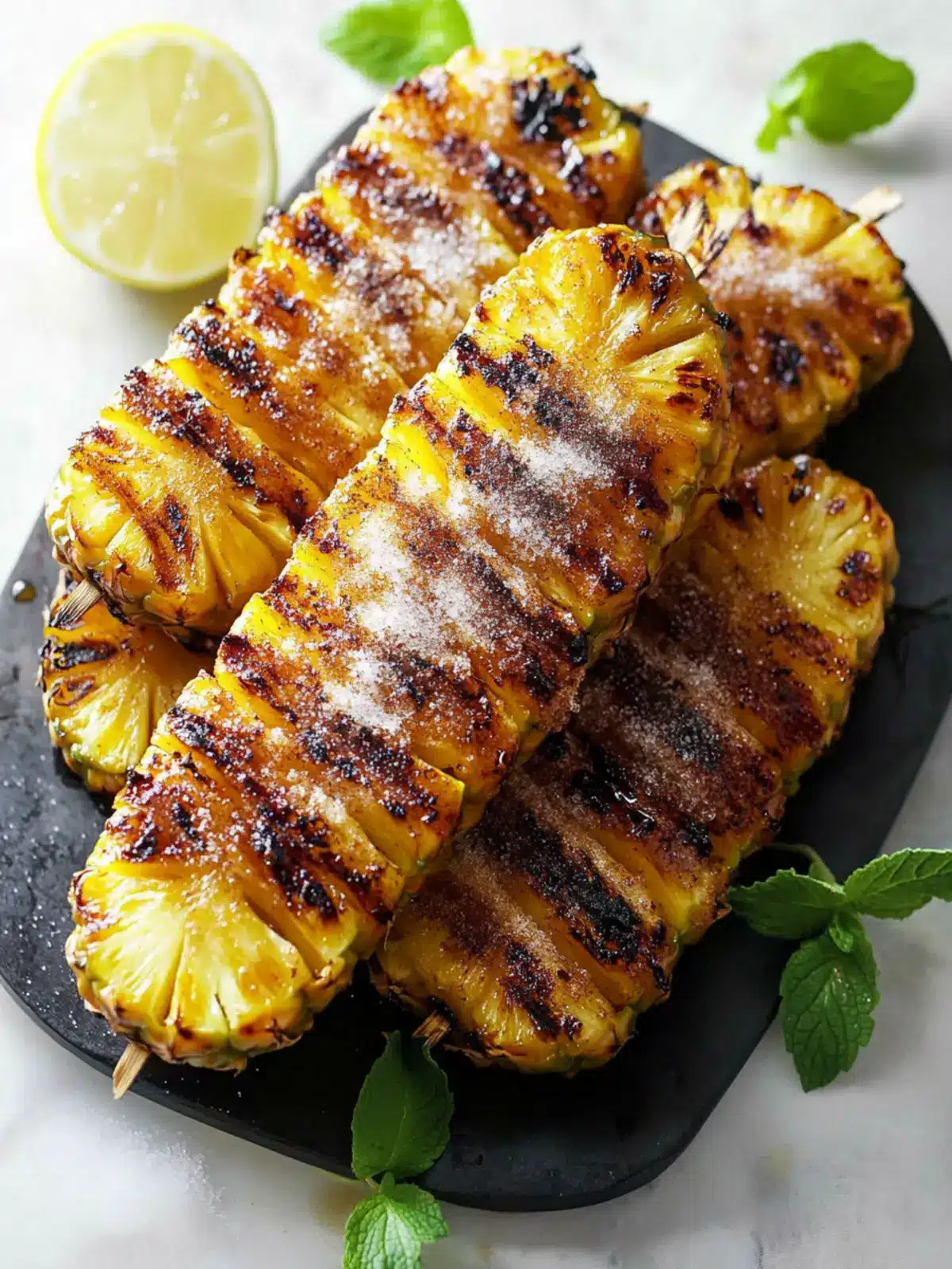 Grilled Pineapple with Cinnamon Sugar: Sweet Tropical Bliss 2 Grilled Pineapple with Cinnamon Sugar