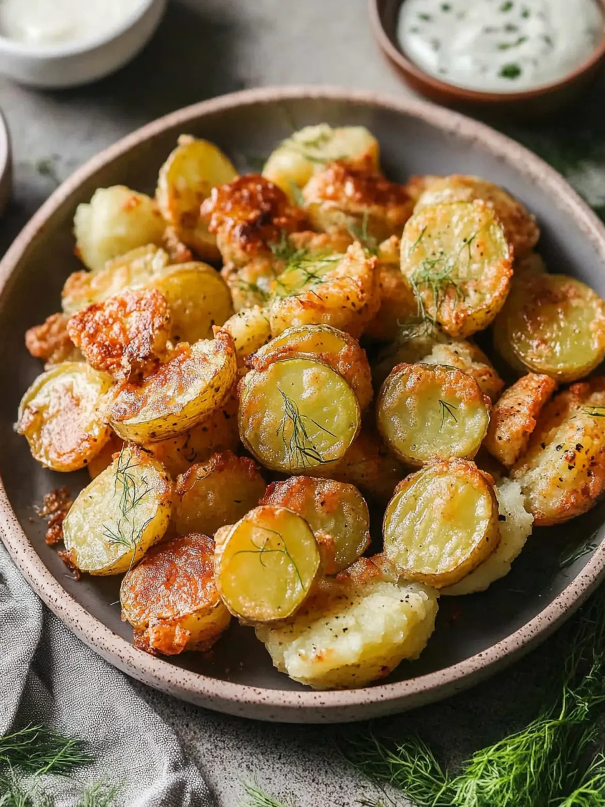 Crispy Dill Pickle Air Fryer Smashed Potatoes You’ll Crave 2 Crispy Dill Pickle Air Fryer Smashed Potatoes