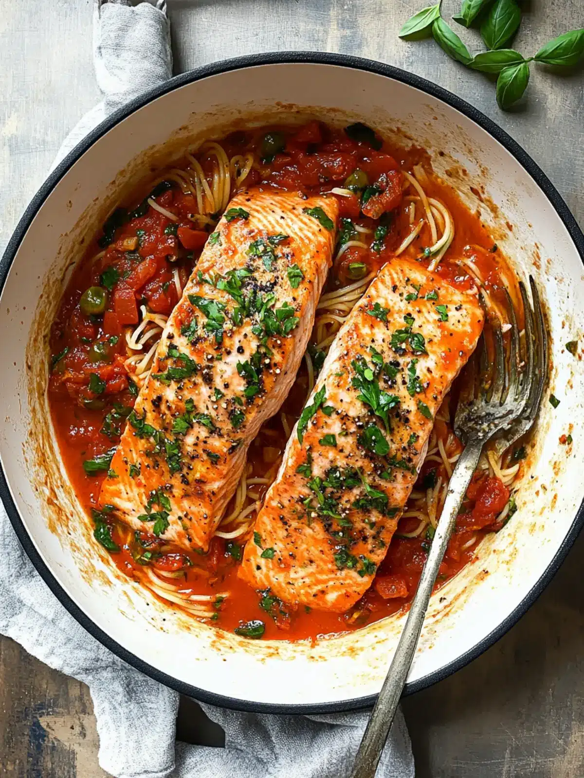 Savory Salmon all’Arrabbiata: Quick One-Skillet Delight 5 Salmon all’Arrabbiata