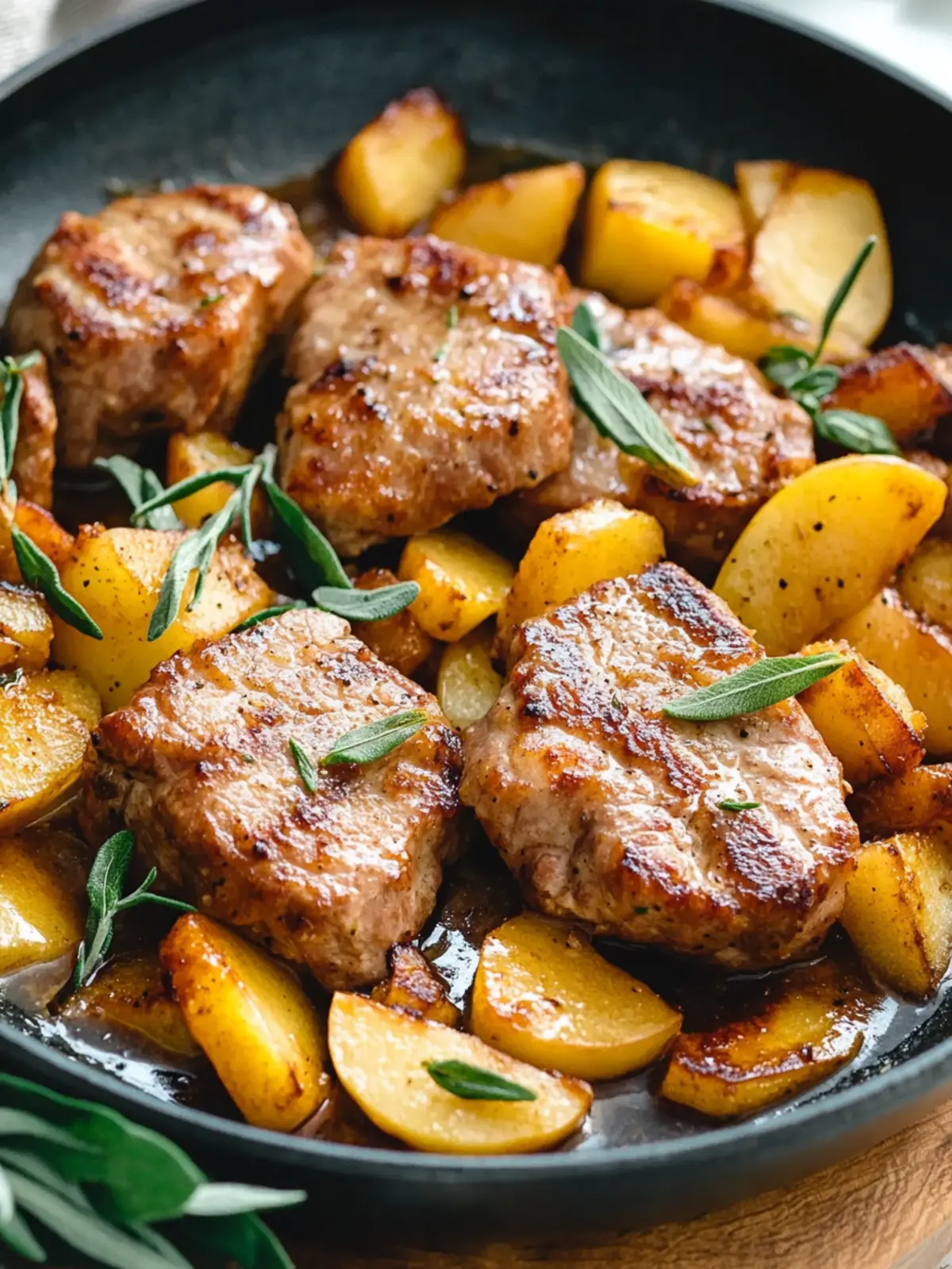Pork Medallions with Apples – Quick, Sweet, and Savory Dinner! 3 Pork Medallions with Apples
