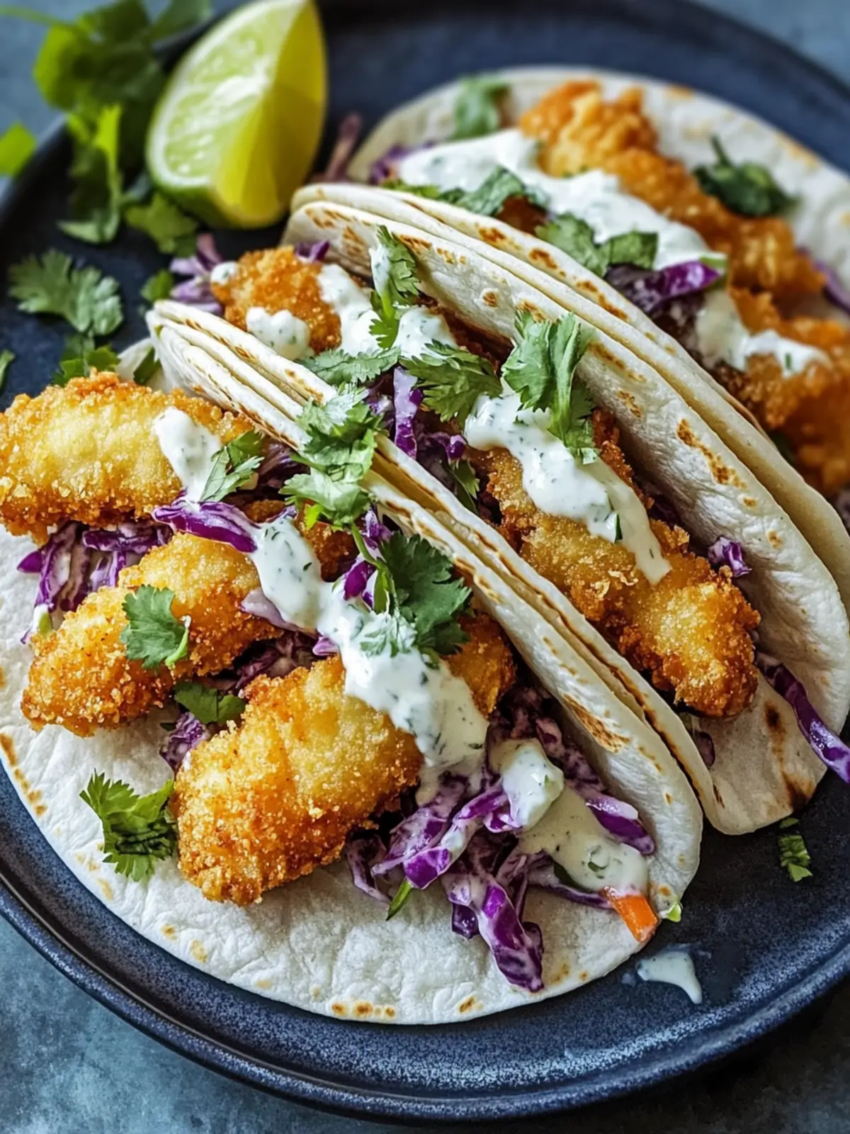 Delicious Crispy Fish Tacos with Slaw and Lime Crema Recipe 4 Crispy Fish Tacos with Slaw and Lime Crema