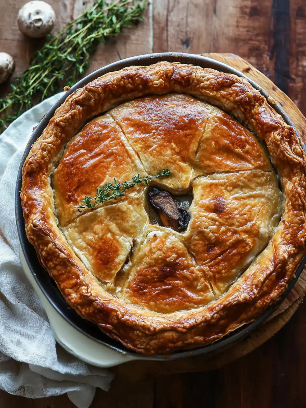 Ultimate French Chicken and Mushroom Pie Tourte Recipe 4 French Chicken And Mushroom Pie (Tourte)