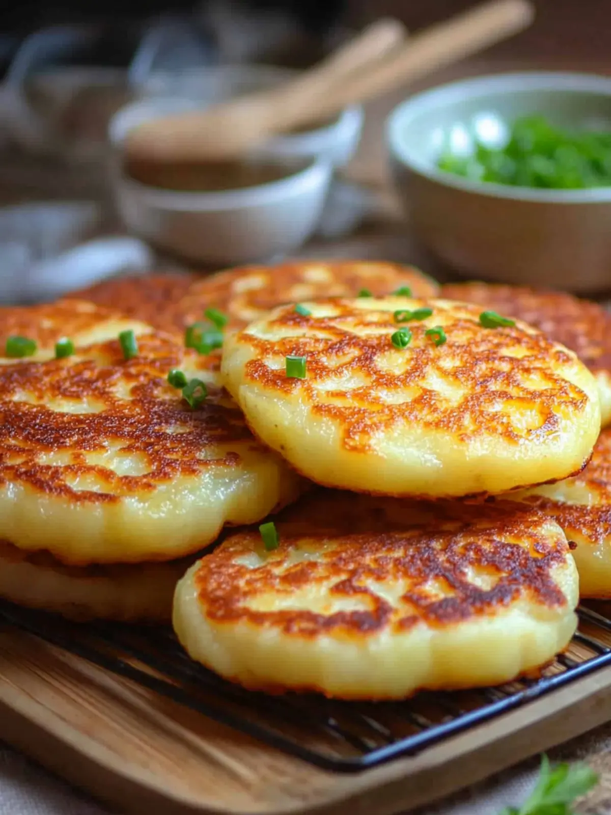 Korean Cheese Potato Pancakes (Gamjajeon) Crispy & Cheesy Delight 2 Korean Cheese Potato Pancakes (Gamjajeon)