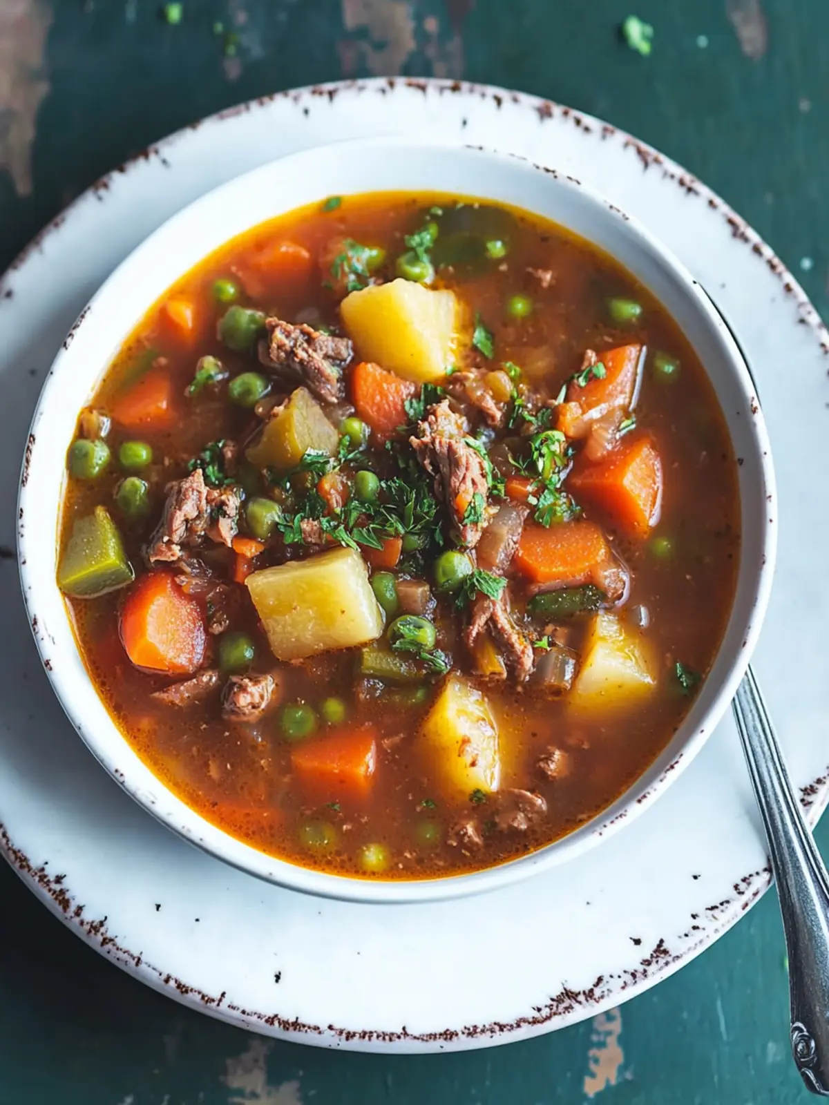 Hearty Vegetable Beef Soup: A Cozy Classic from Mom's Kitchen 4 Vegetable Beef Soup