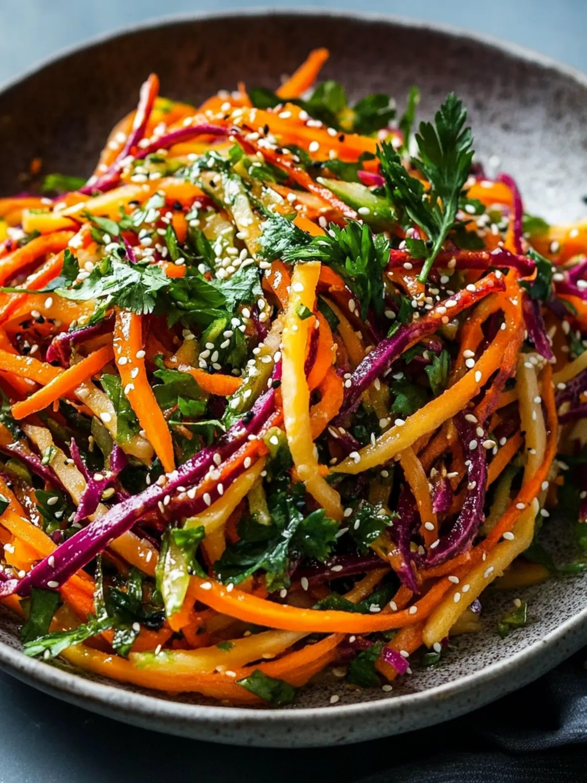Shaved Rainbow Carrot Sesame Salad for Vibrant Healthy Living 2 Shaved Rainbow Carrot Sesame Salad