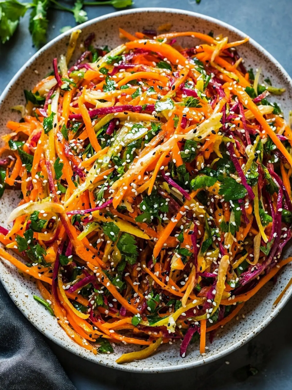 Shaved Rainbow Carrot Sesame Salad for Vibrant Healthy Living 4 Shaved Rainbow Carrot Sesame Salad