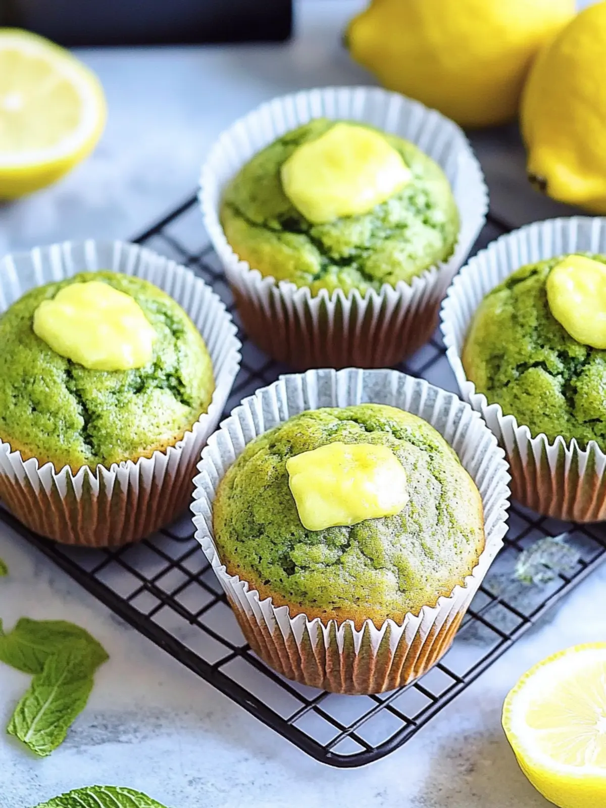 Deliciously Light and Fluffy Matcha Lemon Muffins to Brighten Mornings 2 Light and Fluffy Matcha Lemon Muffins