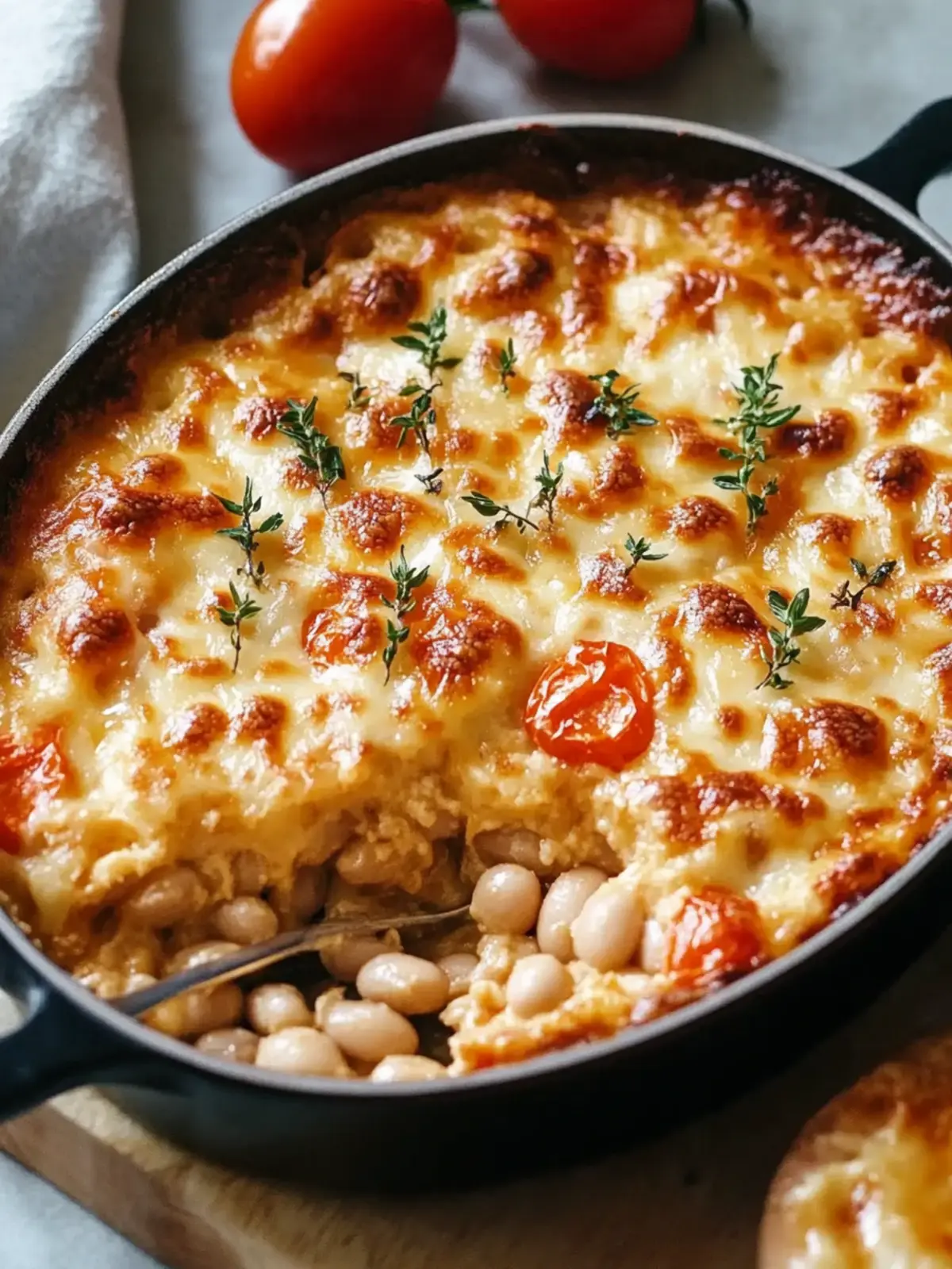 7-Ingredient Cheesy White Bean Tomato Bake for Cozy Nights 3 7-Ingredient Cheesy White Bean Tomato Bake