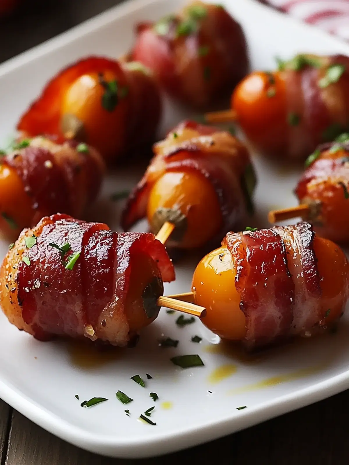 Savory Bacon Wrapped Stuffed Peppadews for Parties and More 4 Bacon Wrapped Stuffed Peppadews