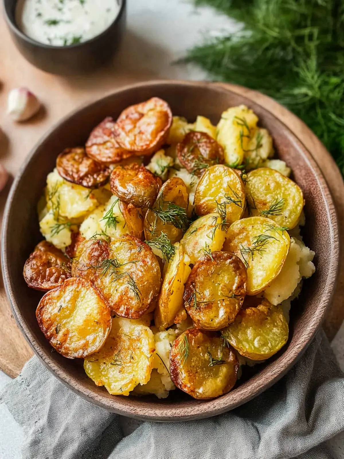 Crispy Dill Pickle Air Fryer Smashed Potatoes You’ll Crave 3 Crispy Dill Pickle Air Fryer Smashed Potatoes